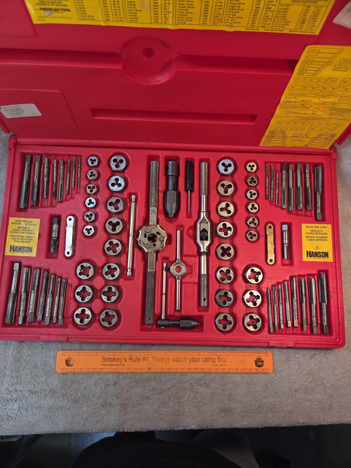Irwin Hanson 26376 76 Pc. Machine Screw And Sae/Metric Tap And Hex Die Set