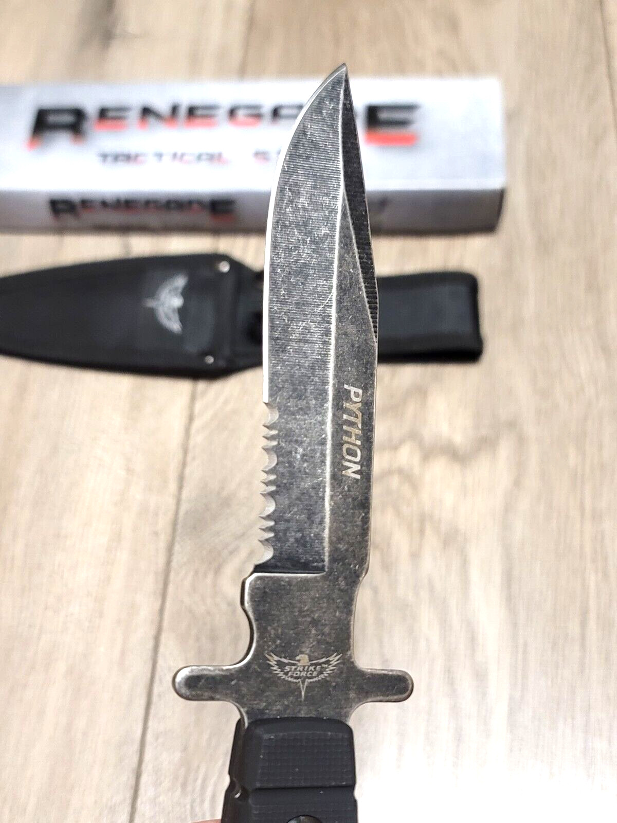 Renegade Tactical Steel Fixed Blade Full Tang Knife w/Sheath «Python» #RT109