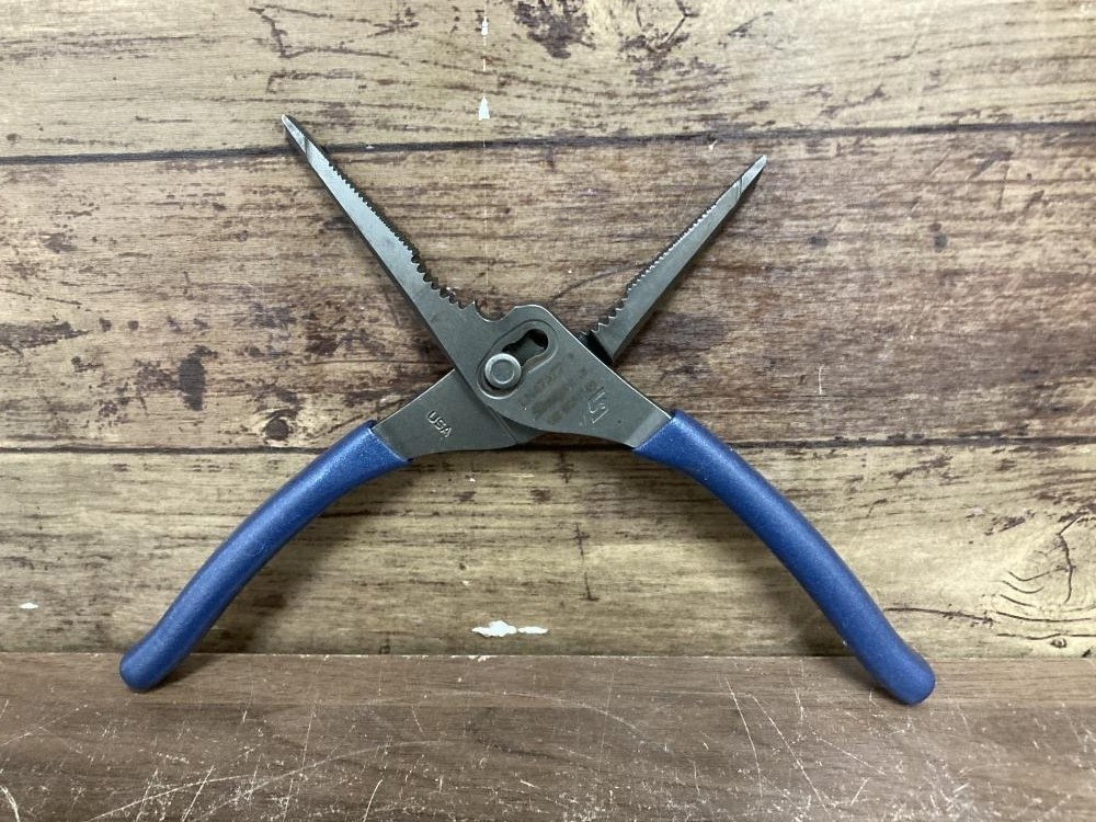 Snap-on LN47ACF POWER BLUE Talon Grip Long Nose Slip Joint Pliers [Used]