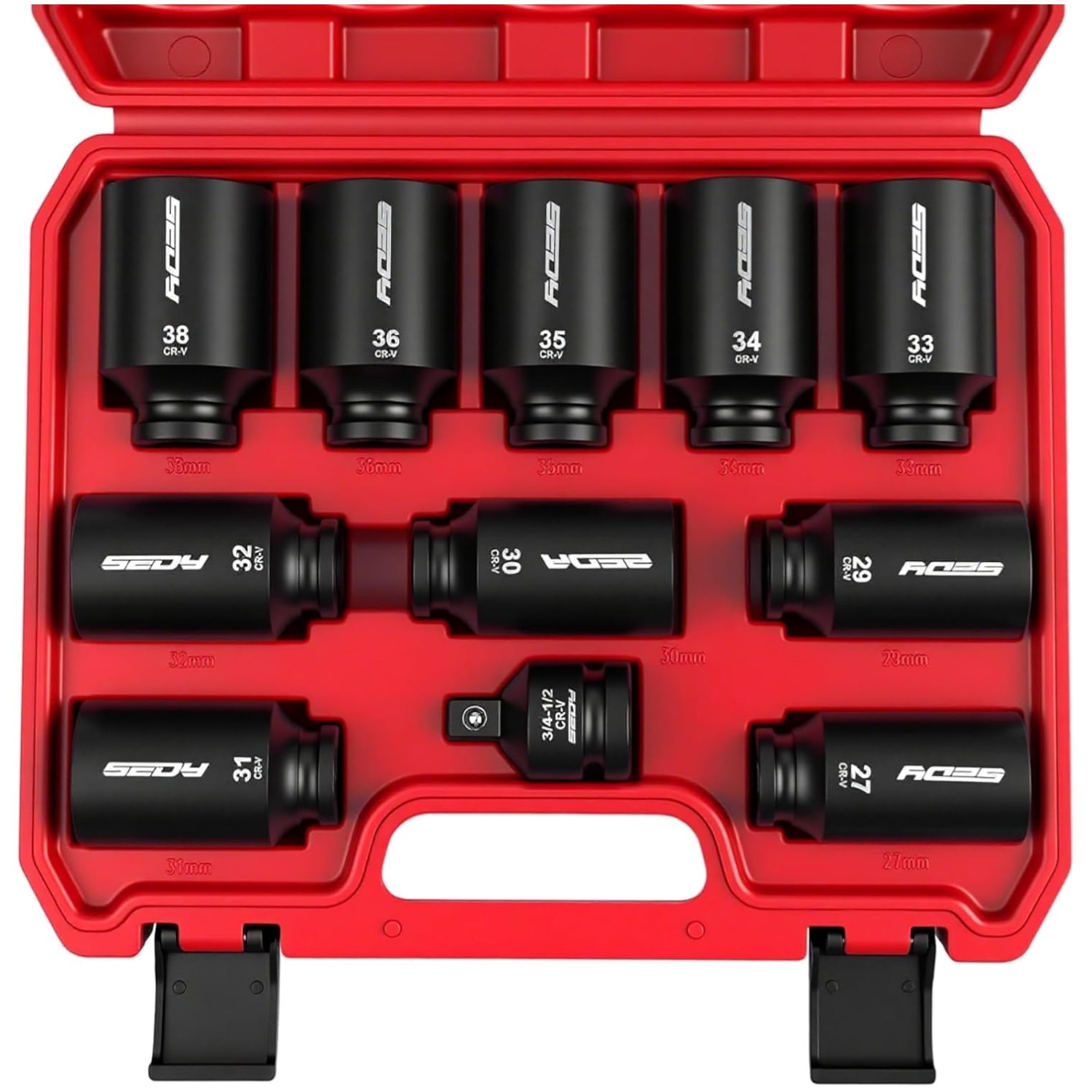 Versatile 11-Piece Metric Impact Socket Set: High-Torque Performance Guaranteed