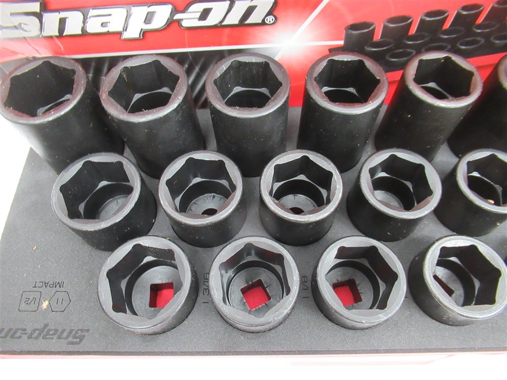 Snap-on 345SIMYFR, 3/8″ to 1-1/4″ Shallow, Semi-Deep, Deep, 1/2″ Drive 6Pt, 45pc