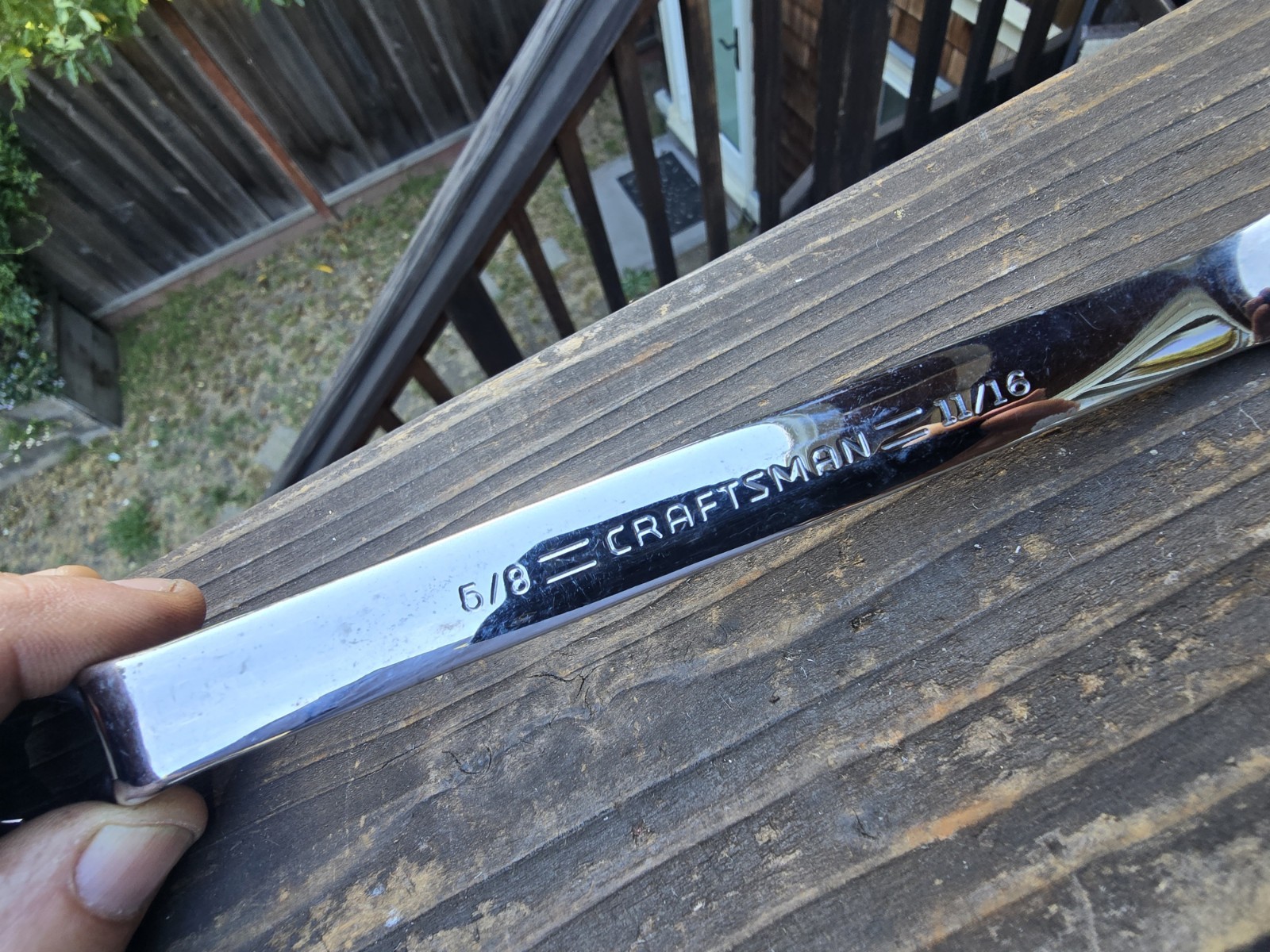 CRAFTSMAN 44318 11/16″ x 5/8″ POLISHED BOX END OFFSET WRENCH, USA EXC.