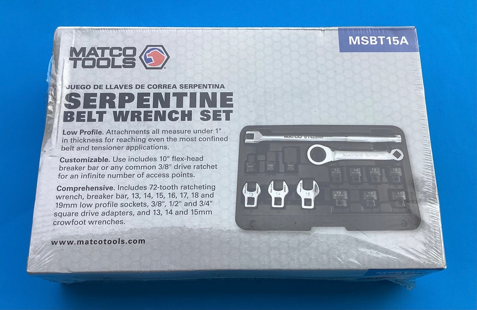 Brand New Matco Serpentine Belt Wrench Set MSBT15A