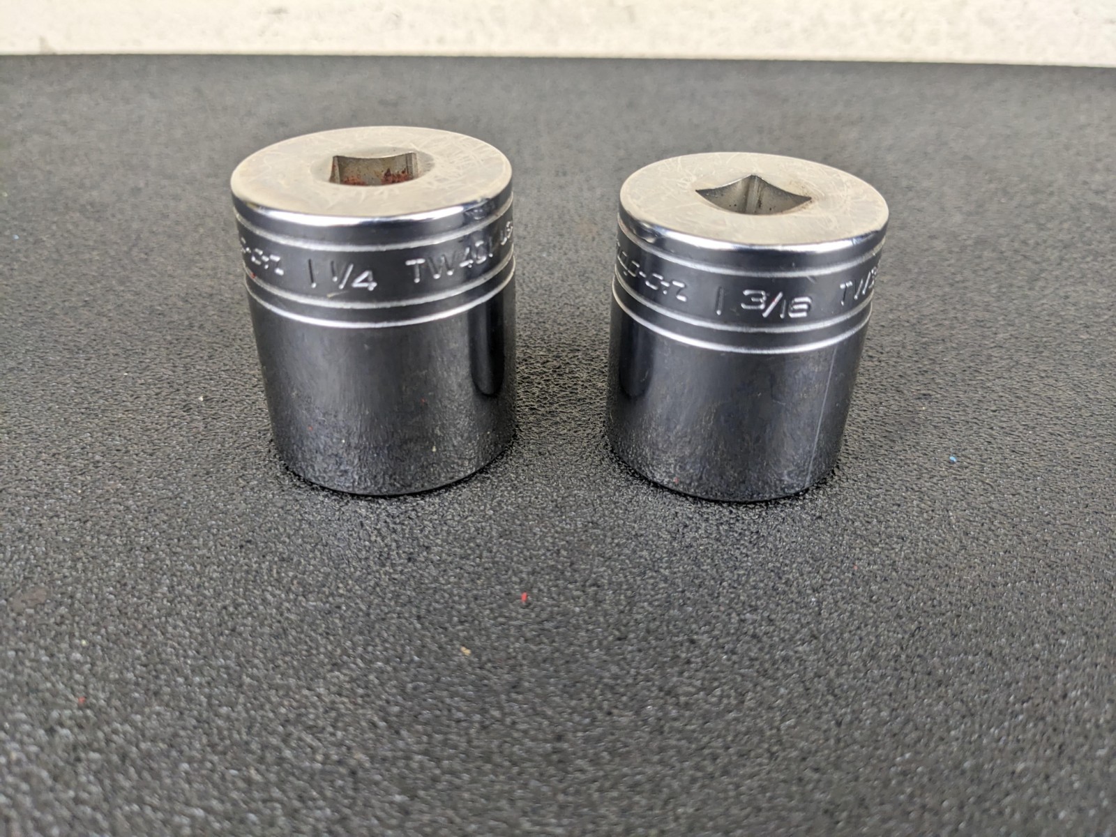 #bp073 Snap-on Tools USA TW381 TW401 1/2″ Drive SAE 6pt Chrome Sockets