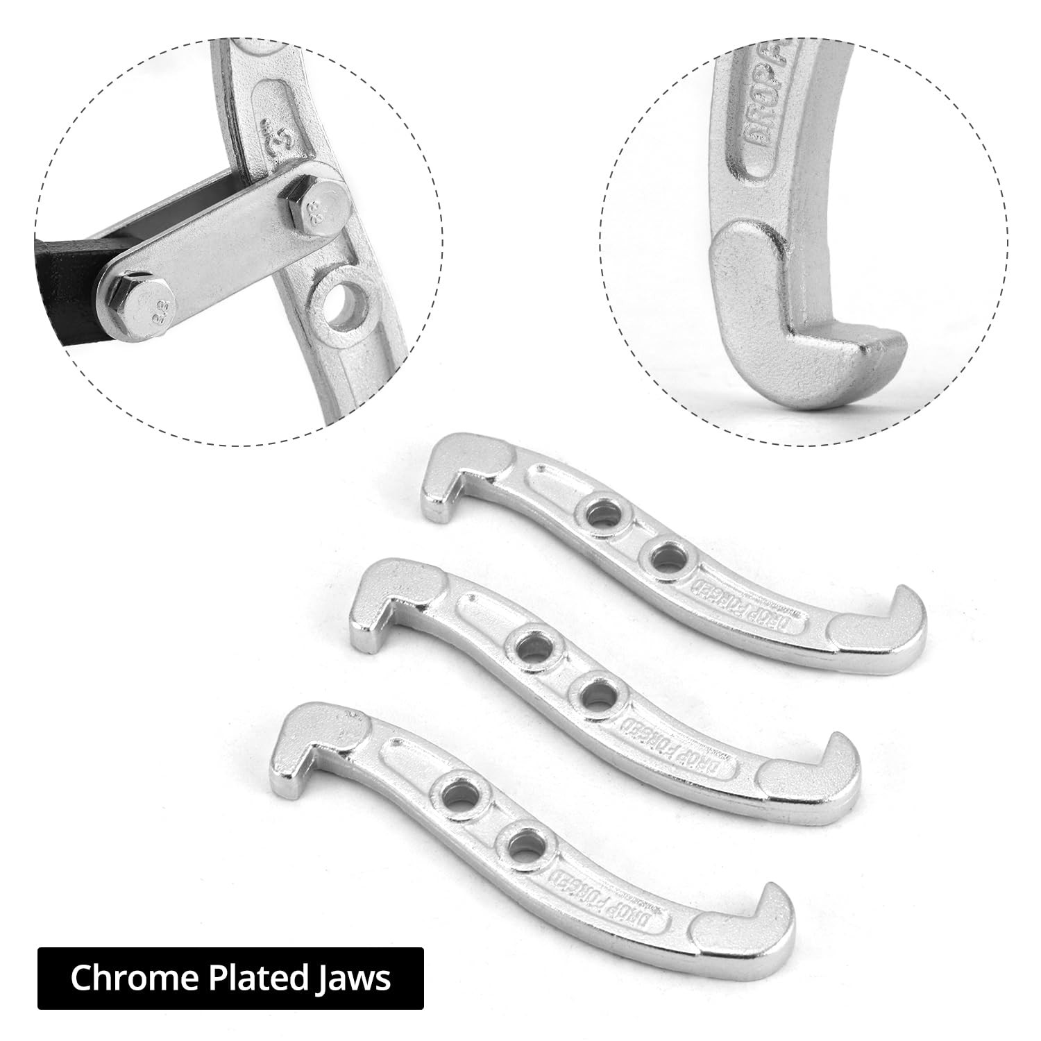 QWORK 3 Inch 3-Jaw Gear Puller, Drop-Forged Cr-V Steel, Heat-Treated,…