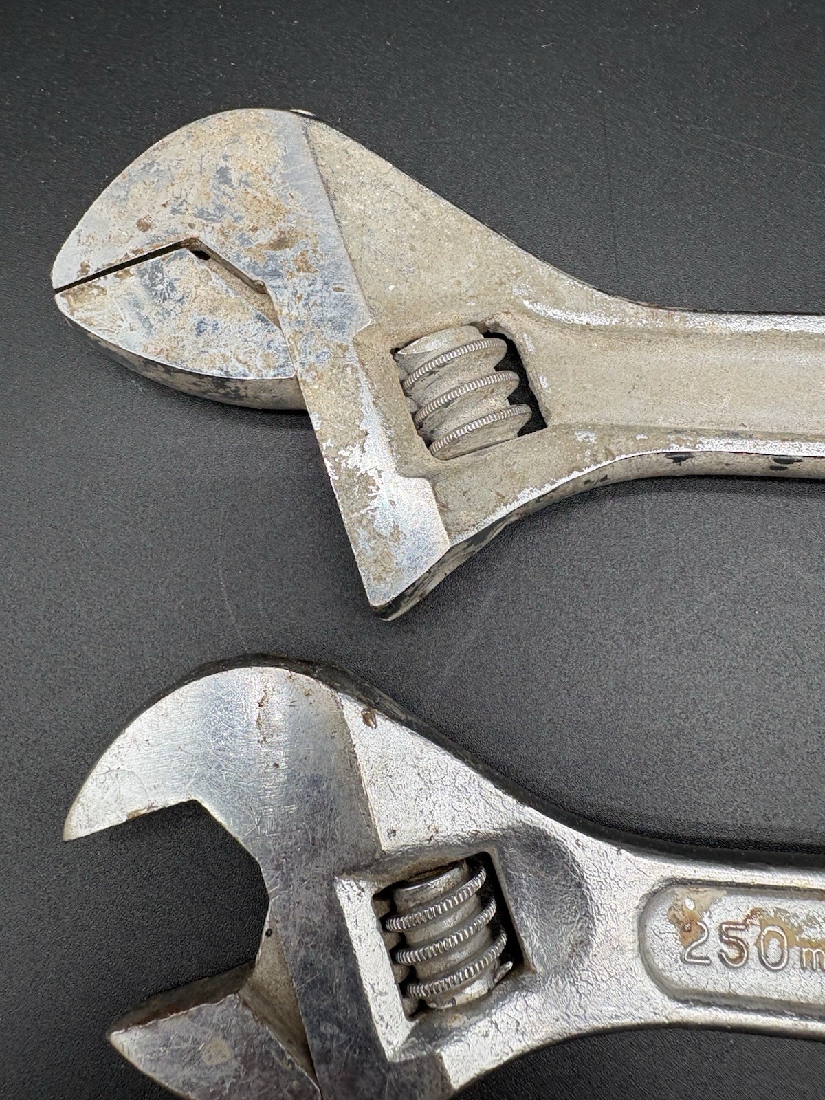 Vintage Adjustable Wrenches Lot 3 pc Crescent Craftsman Diamond Calk 8-12″ USA