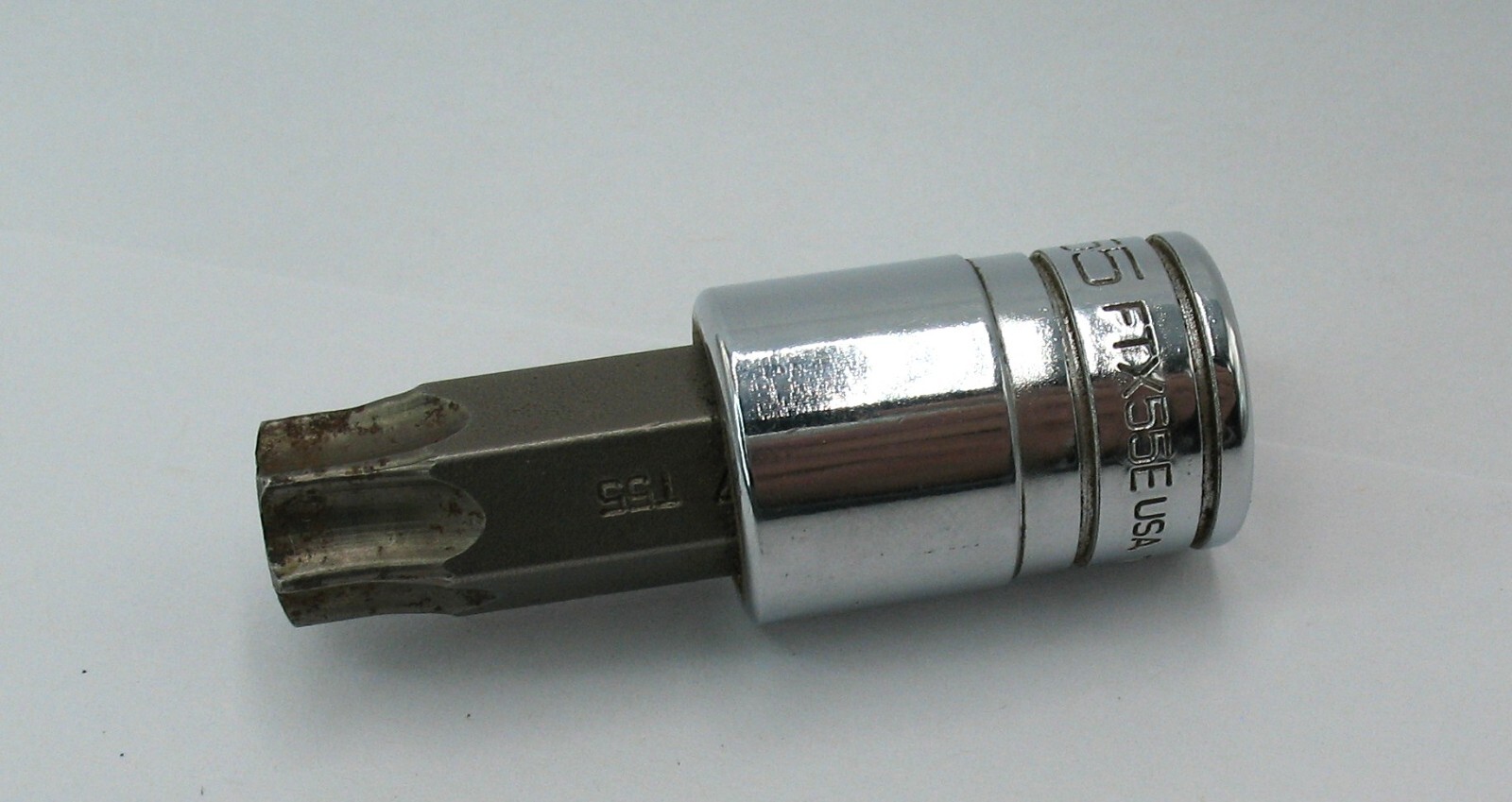 Snap On FTX55E 3/8” Drive T55 TORX Chrome Socket Bit Made in USA