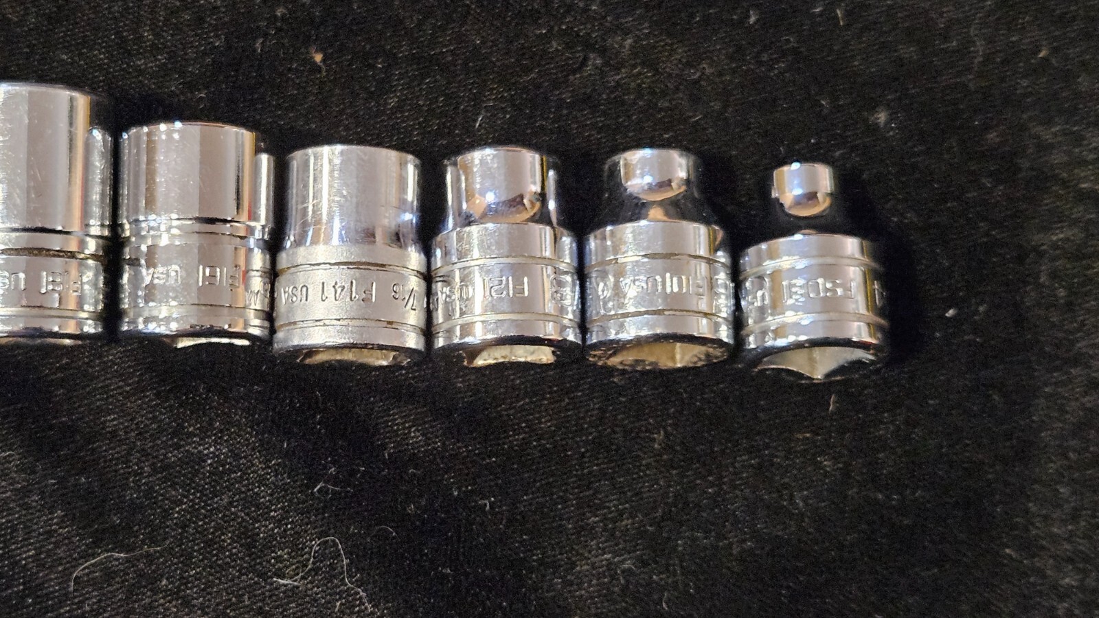 Snap-on 3/8″ Drive 1/4-7/8″ SAE 12-point (1-6pt) 11pc Set Shallow F-081 – F-281