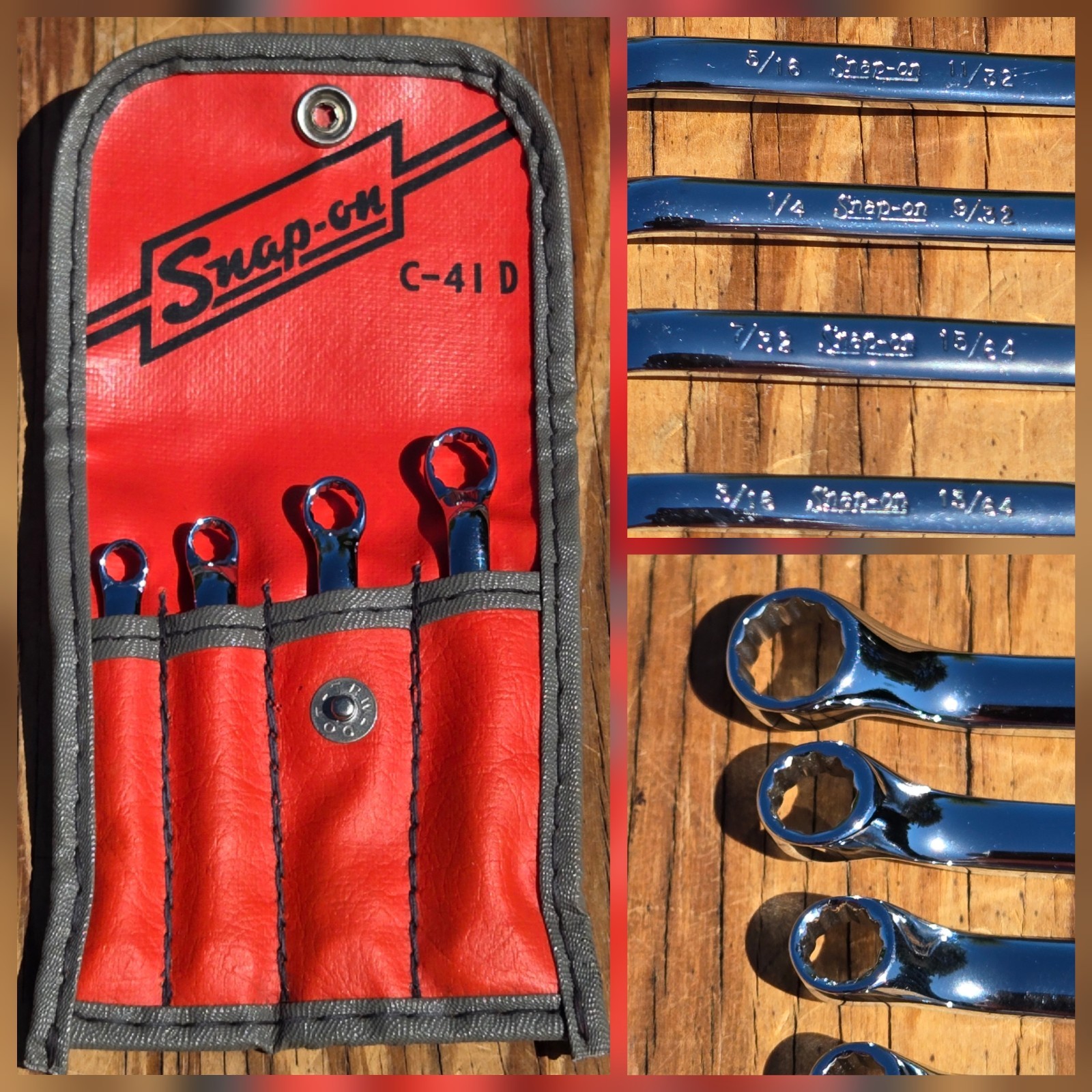 Snap-on Mini Offset Double Box Wrench XID Set w/Pouch 3/16ths – 11/32nds C-41D