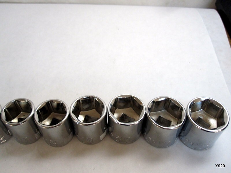 Craftsman set of 16pcs 6 point 6-10, 12-22mm MISSING 11mm
