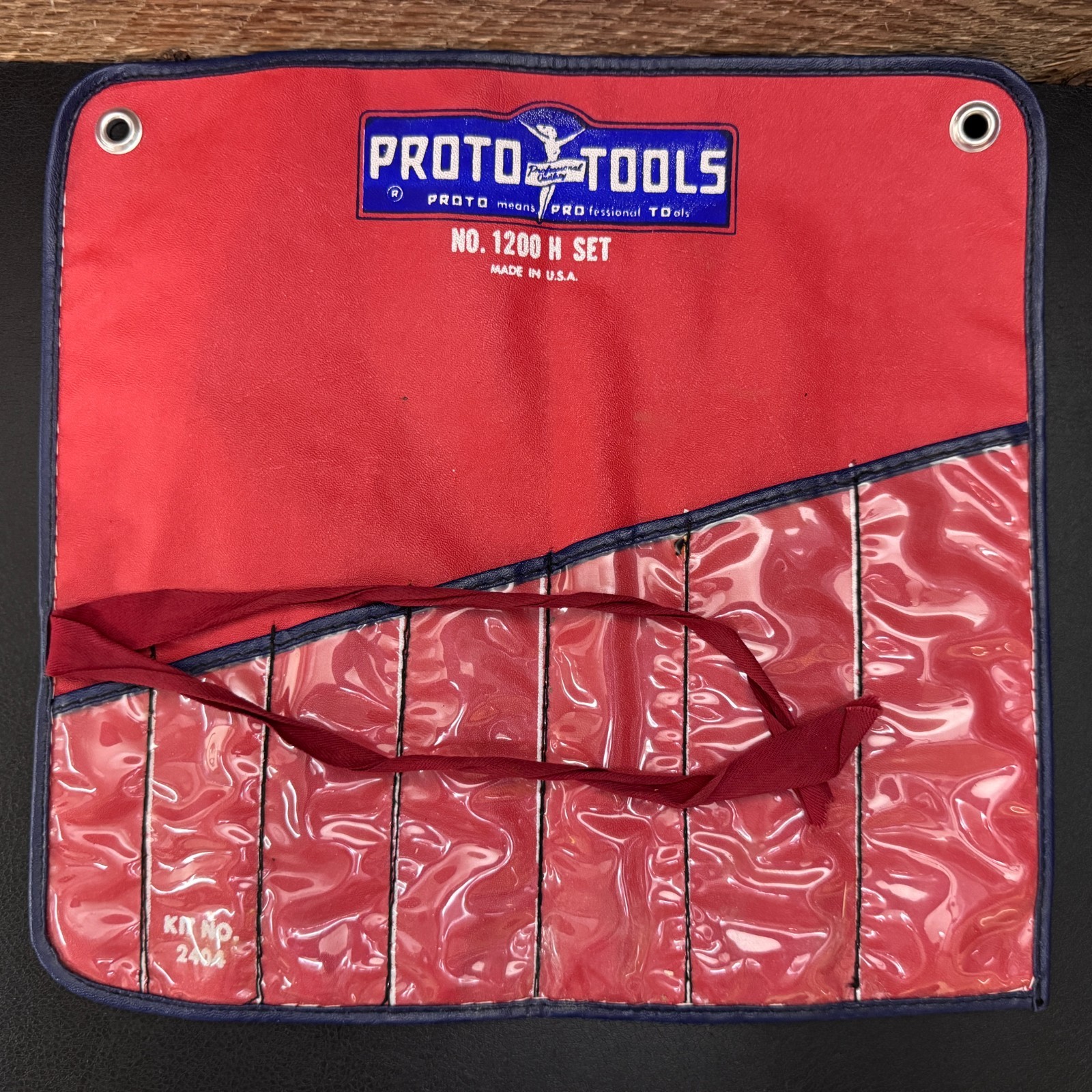 Proto Tools No. 1200 H Set 7pc Combination Wrench Roll Cover — Case Only — USA