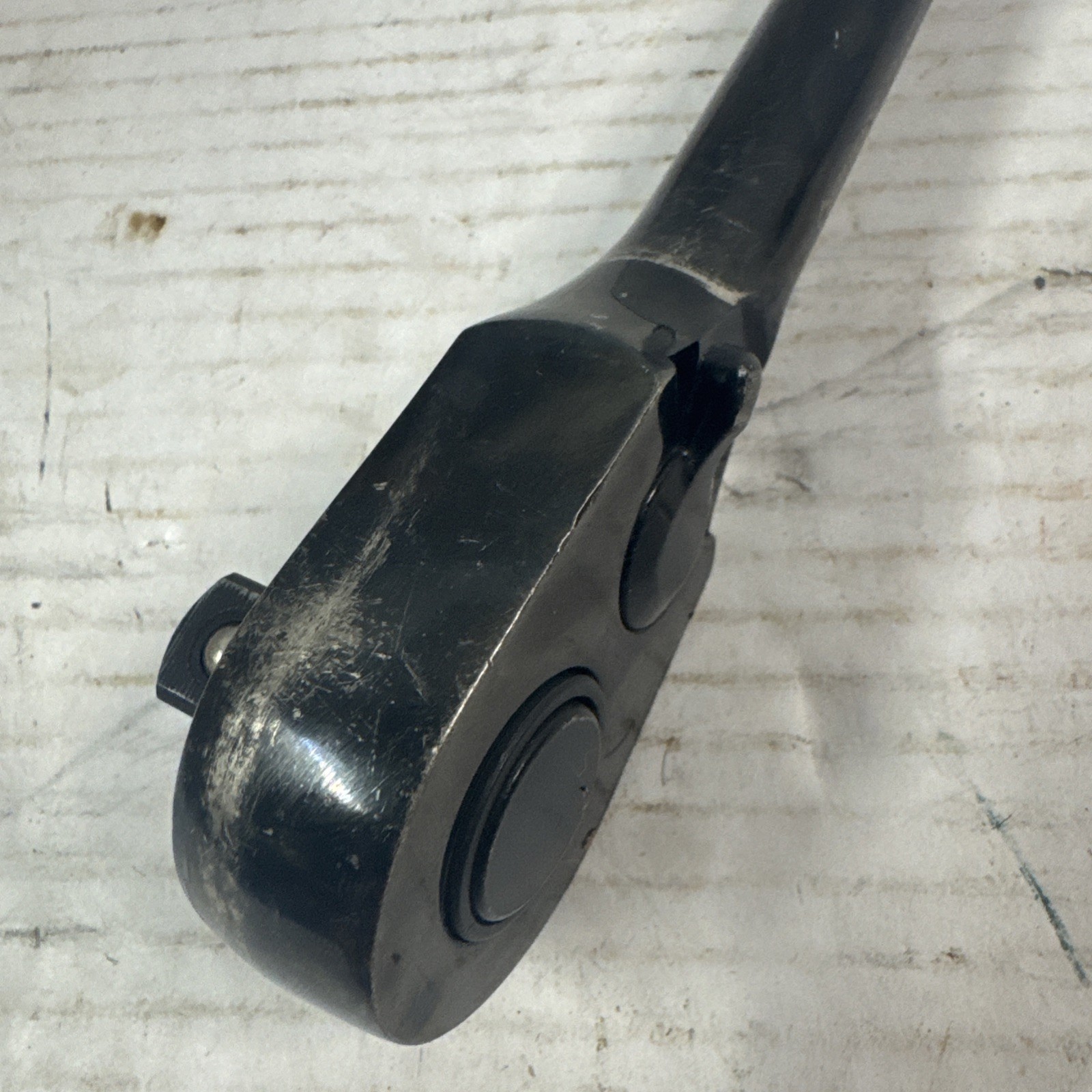 Husky 1/2” Drive Chrome Quick Release Ratchet 11 Inches Long Handle Worn Heavily