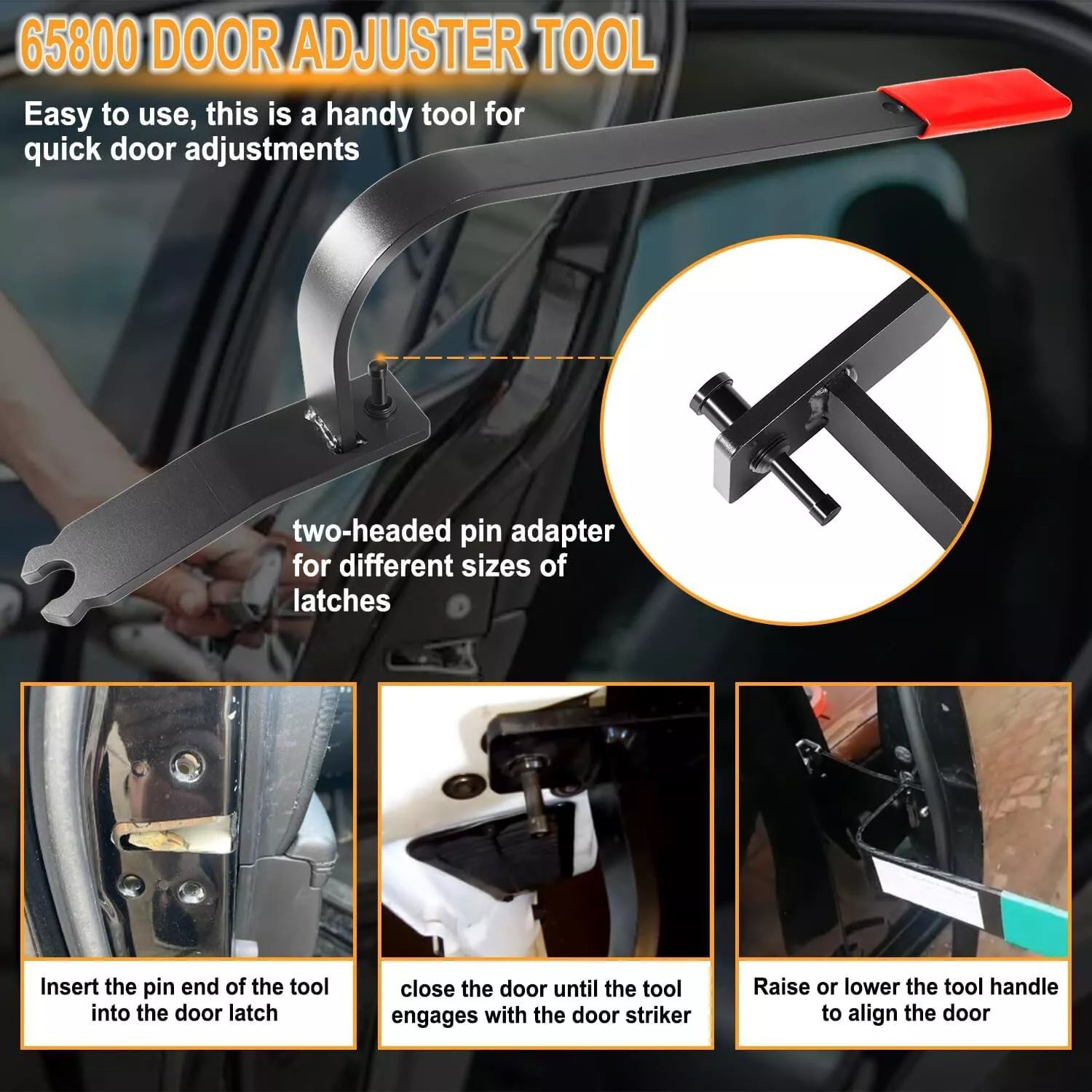 65800 Door Adjuster Alignment Tool for Both Bolted & Welded Hinges For Most Cars