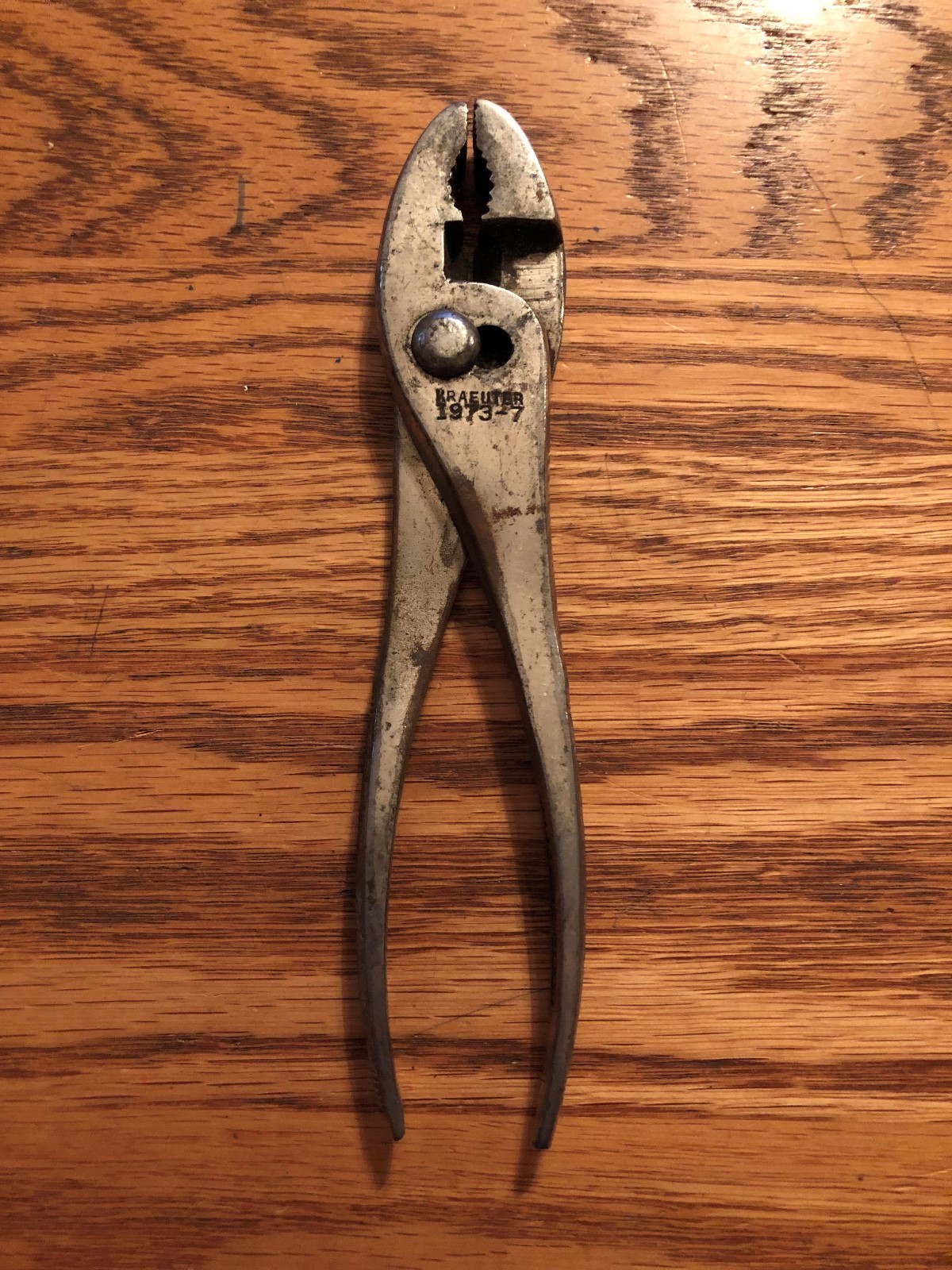 Kraeuter Gripkut 1973-7 7.5″ Slip Joint Pliers, Made In USA !