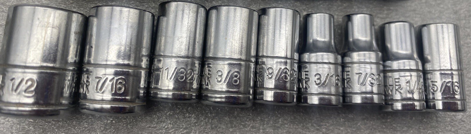 Blue hawk 6 Point Mix Lot of 17 SAE & Metric Socket Set different Sizes *READ