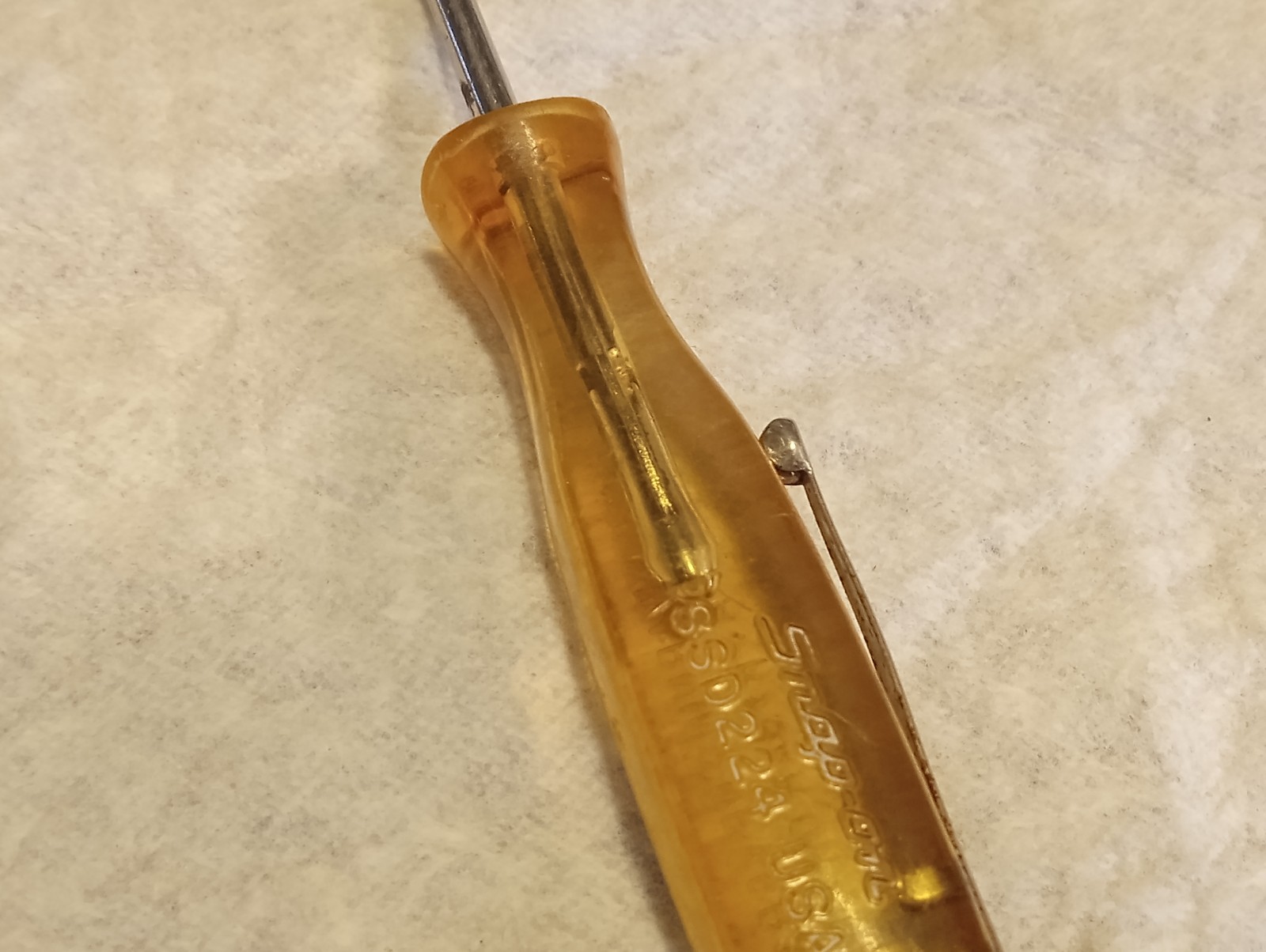 Snap-on SSD224 Flat Blade Screwdiver, With Pocket Clip, Hard to Find, Rare