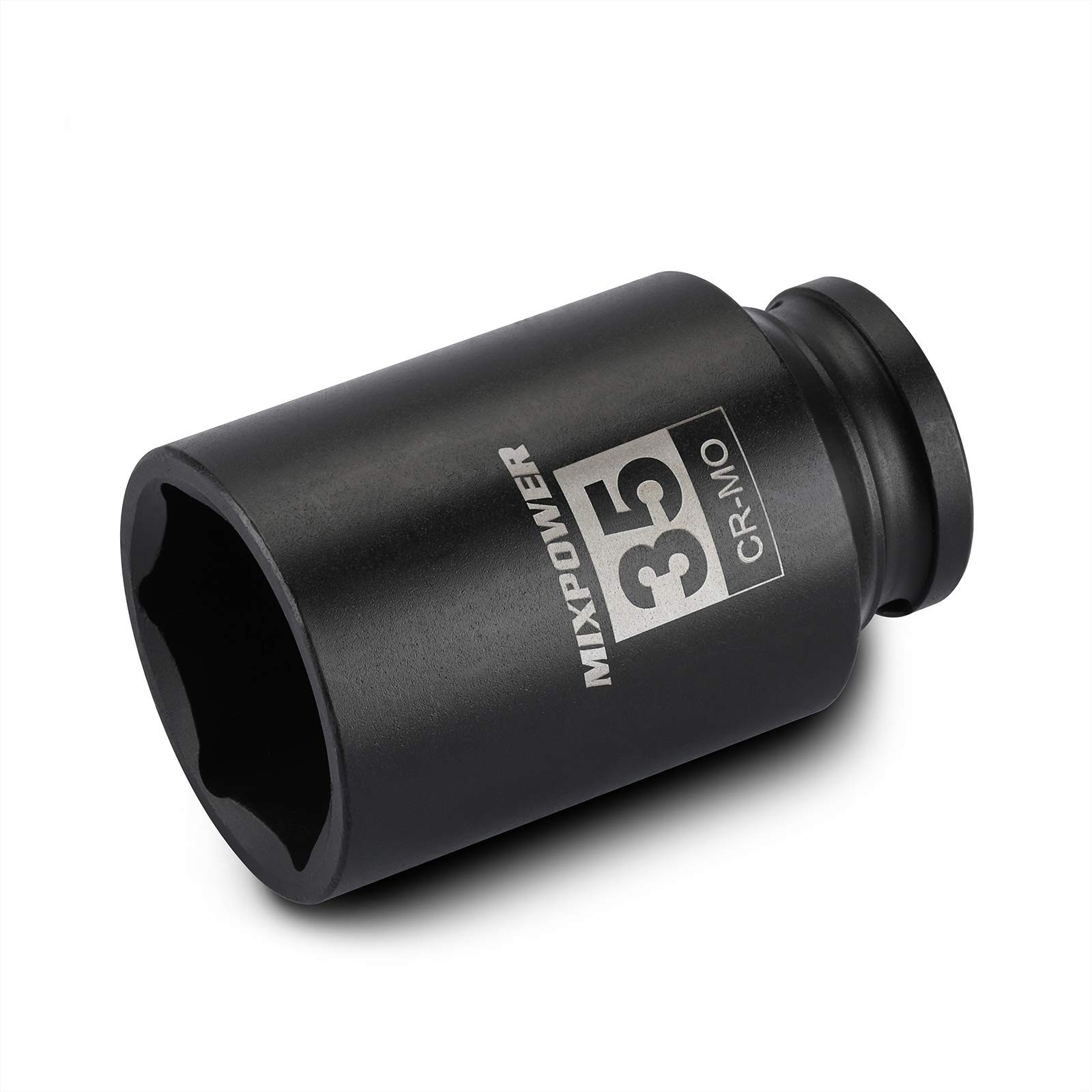 1/2″ Drive Deep Impact Socket, CR-MO, 35 mm, METRIC, 6 Point, 35mm