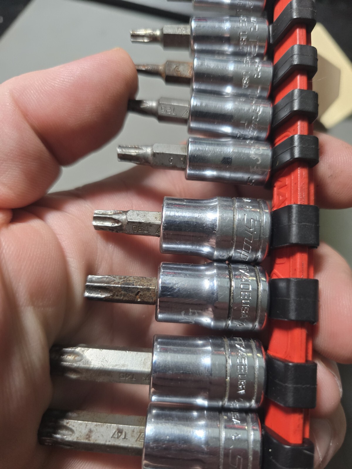 Snap-On T55 Torx Chrome Socket – 3/8″ Drive – FTX55E 12 piece