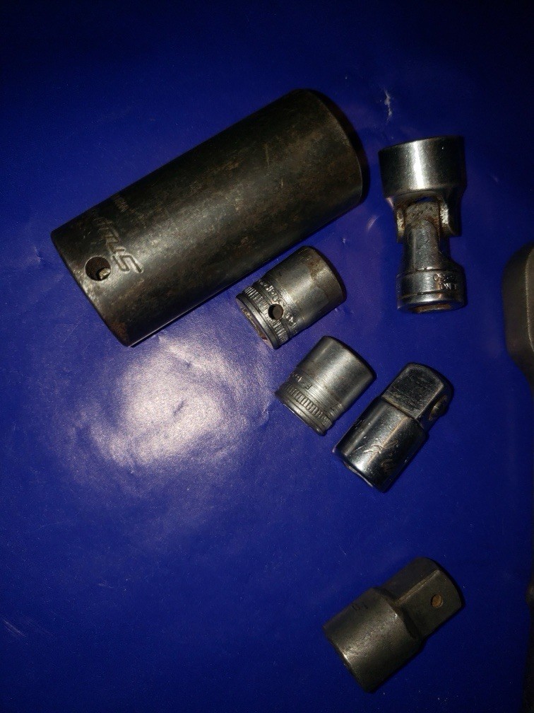Snap-on 3/8″ Drive Mixed Tool Lot Ratchet Swivel Sockets Deep Impact Adapters