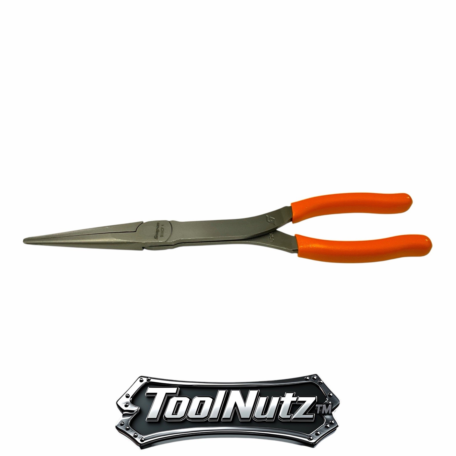 Snap-on Tools NEW 911ACFO 11″in. ORANGE Soft Grip Rounded Jaw Needle Nose Pliers