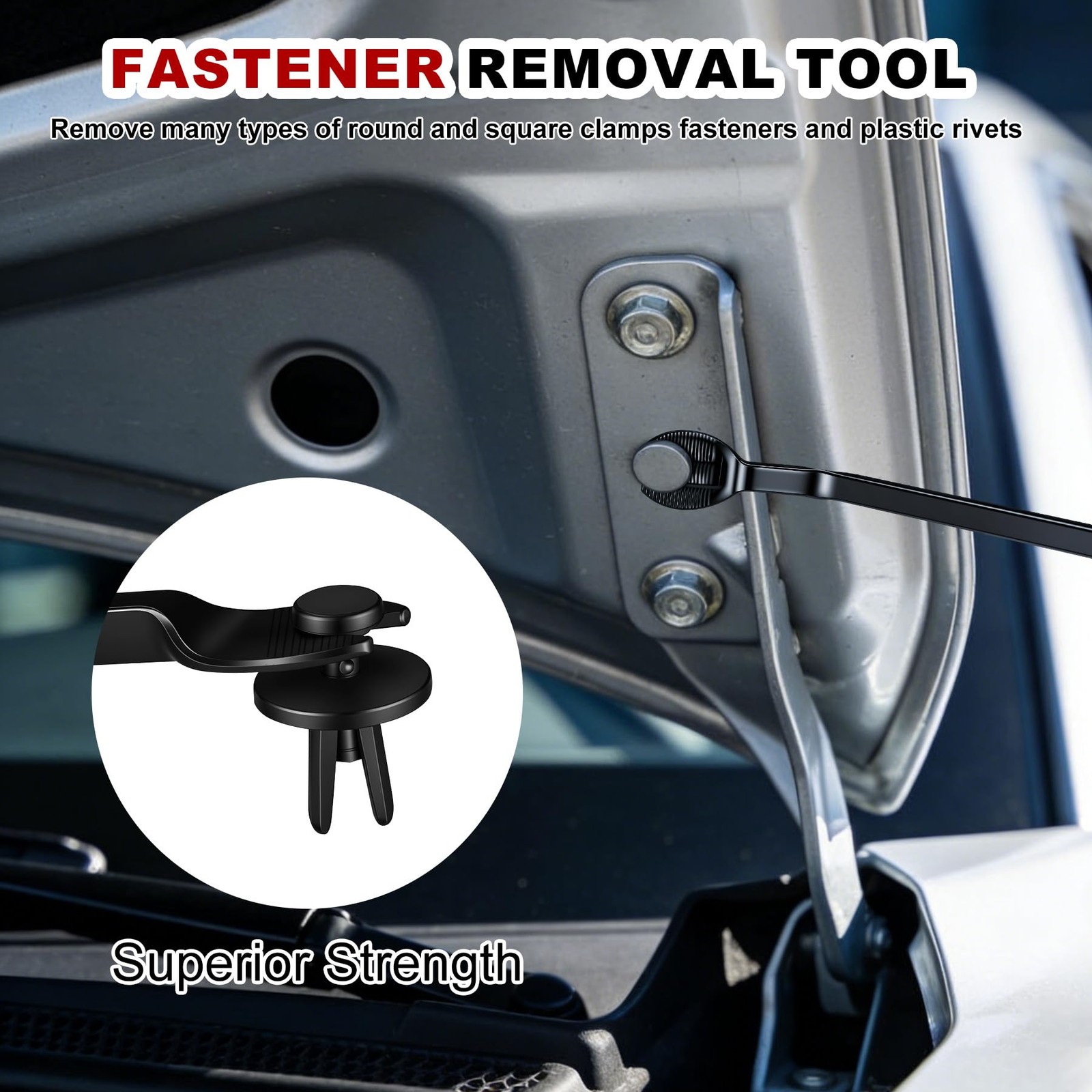Car Clips Fastener Remover Tool – Door Panel Removal Automotive Clip red