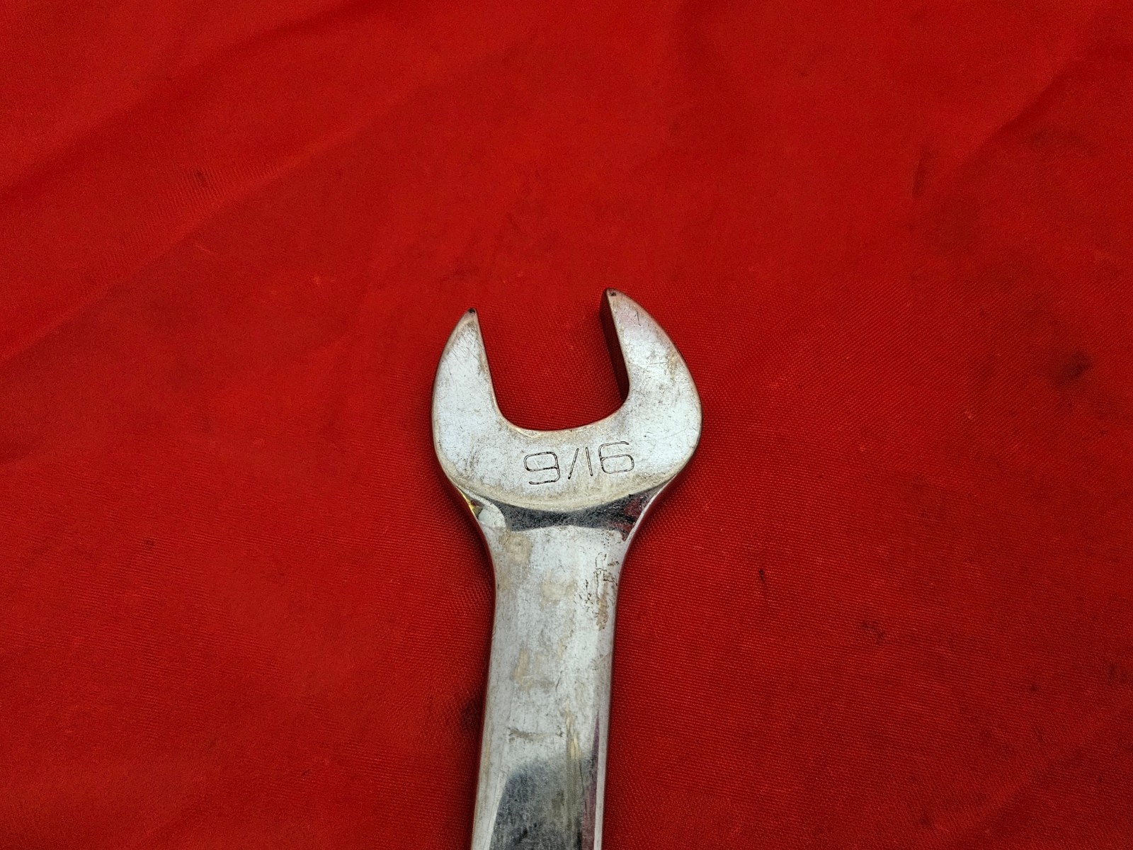 Snap-on OEX180 9/16″ 12 Point Short Combination Wrench Open Box End USA SAE M1
