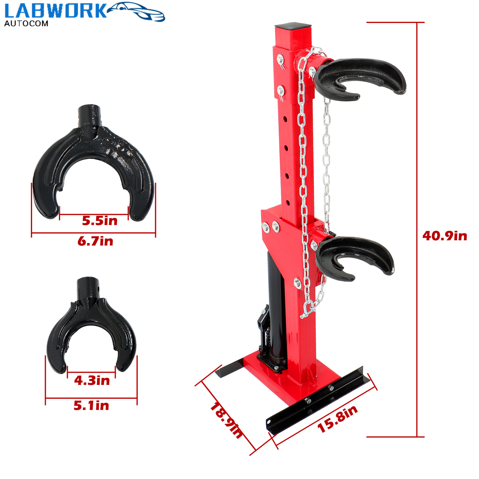 4.5T Strut Coil Spring Compressor Hydraulic Compressor Tool with 4 Spring Clasps