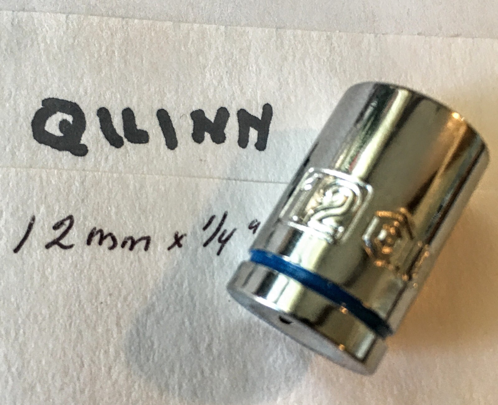 Quinn 12 mm x 1/4″ Dr Standard Socket 6 Point Free USA Shipping