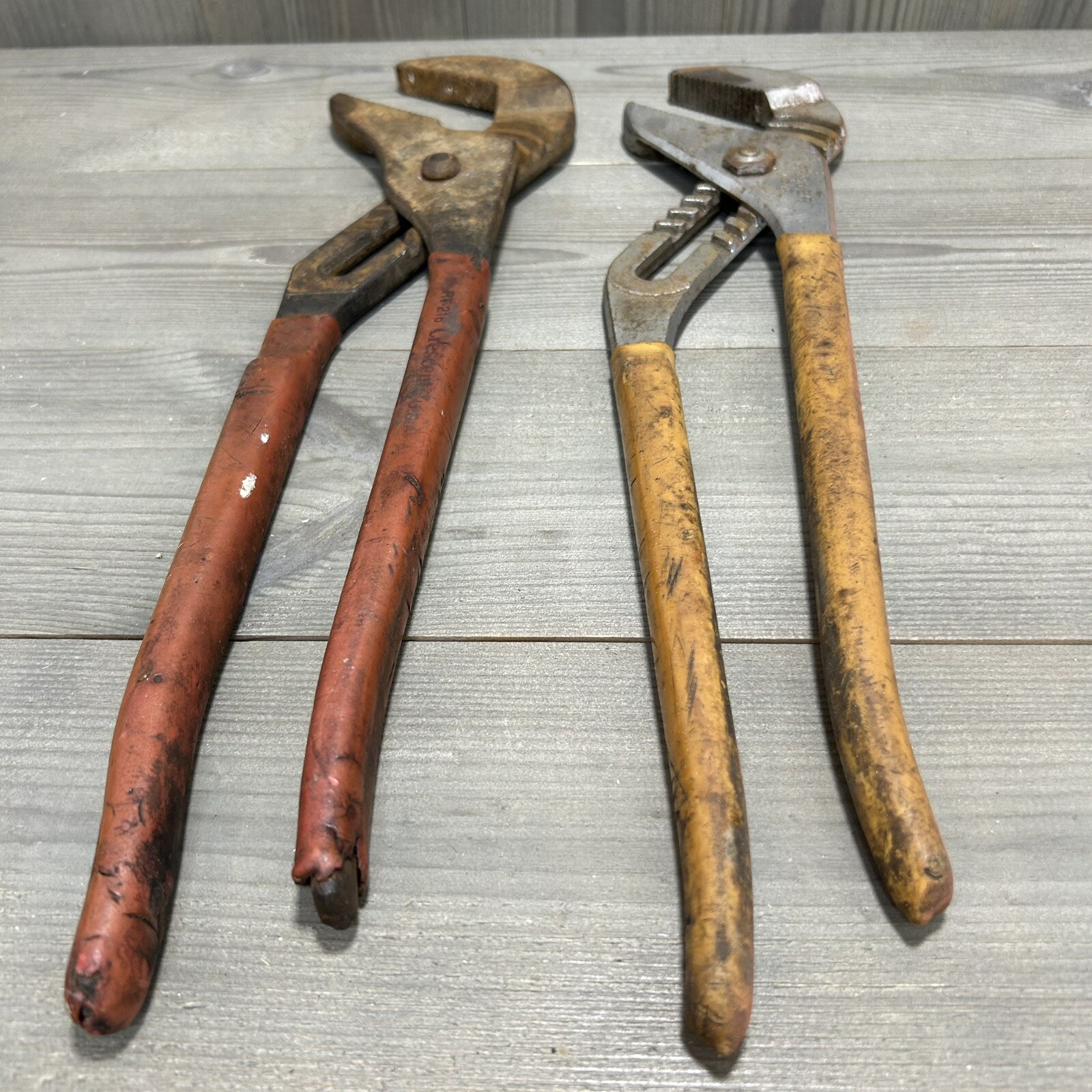 Vintage Fuller No.117 & Crescent RT-216 16” Straight Jaw Tongue Groove Pliers(2)