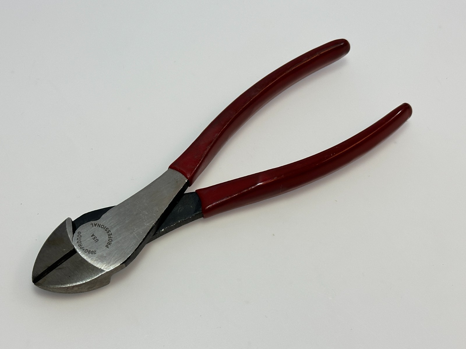Proto Tools USA 209G Red Grip Diagonal Cutter Pliers (New Old Stock NOS)