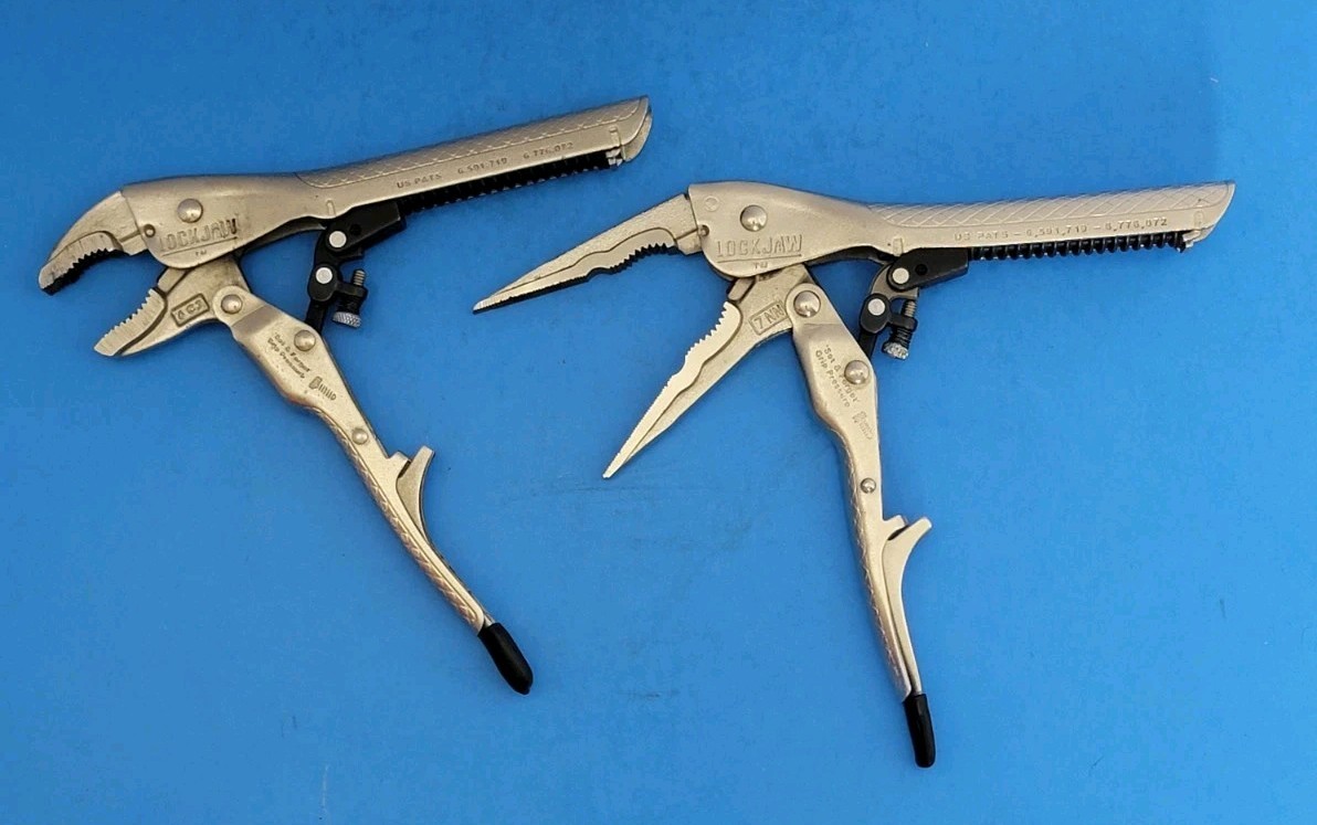 Set Of Vice Grip LockJaw Self-Adjusting Locking Pliers & Needle Pliers – 7NN-6CS