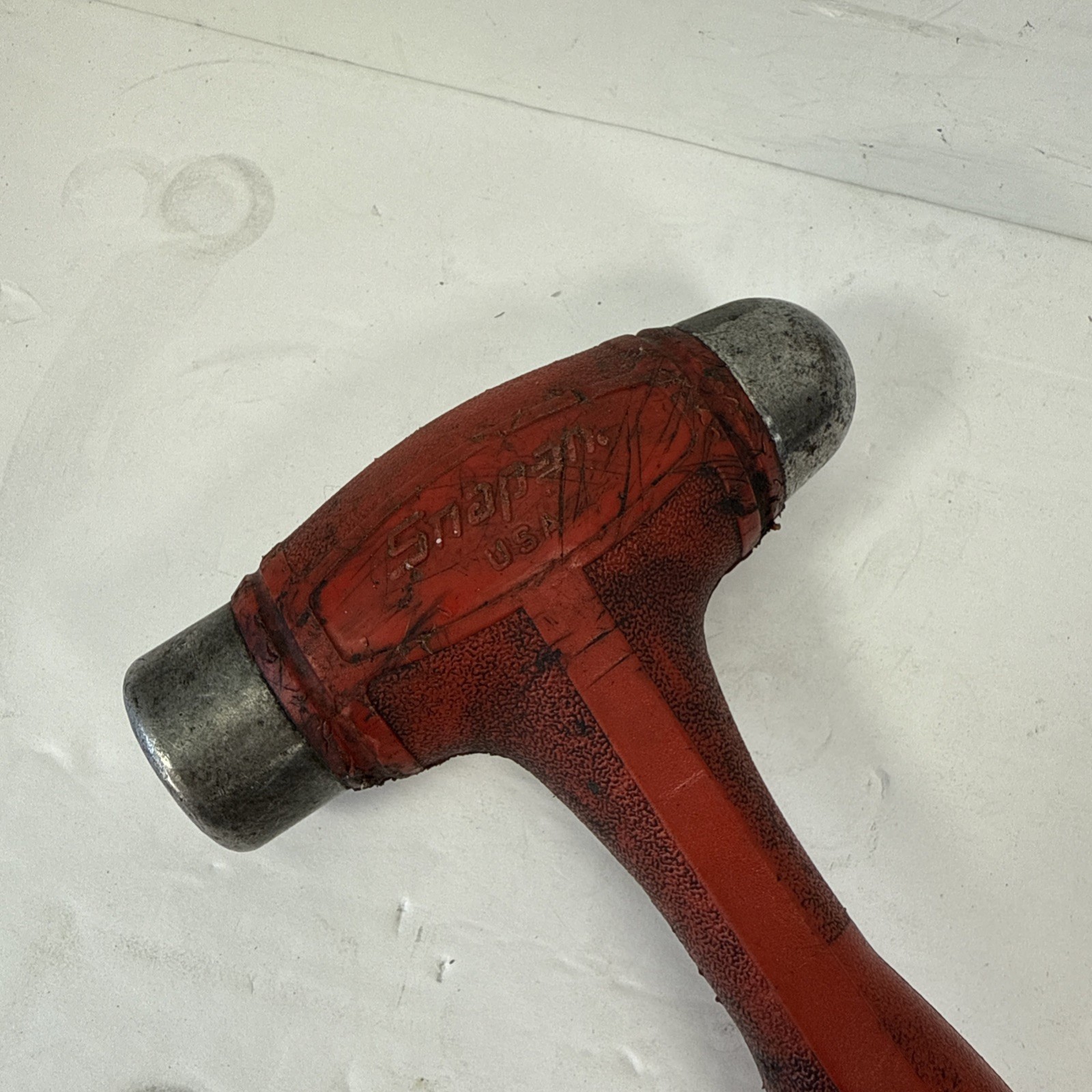 Snap On Tools HBBD24 24oz 650g Ball Peen Soft Grip Dead Blow Hammer Red USA ✅