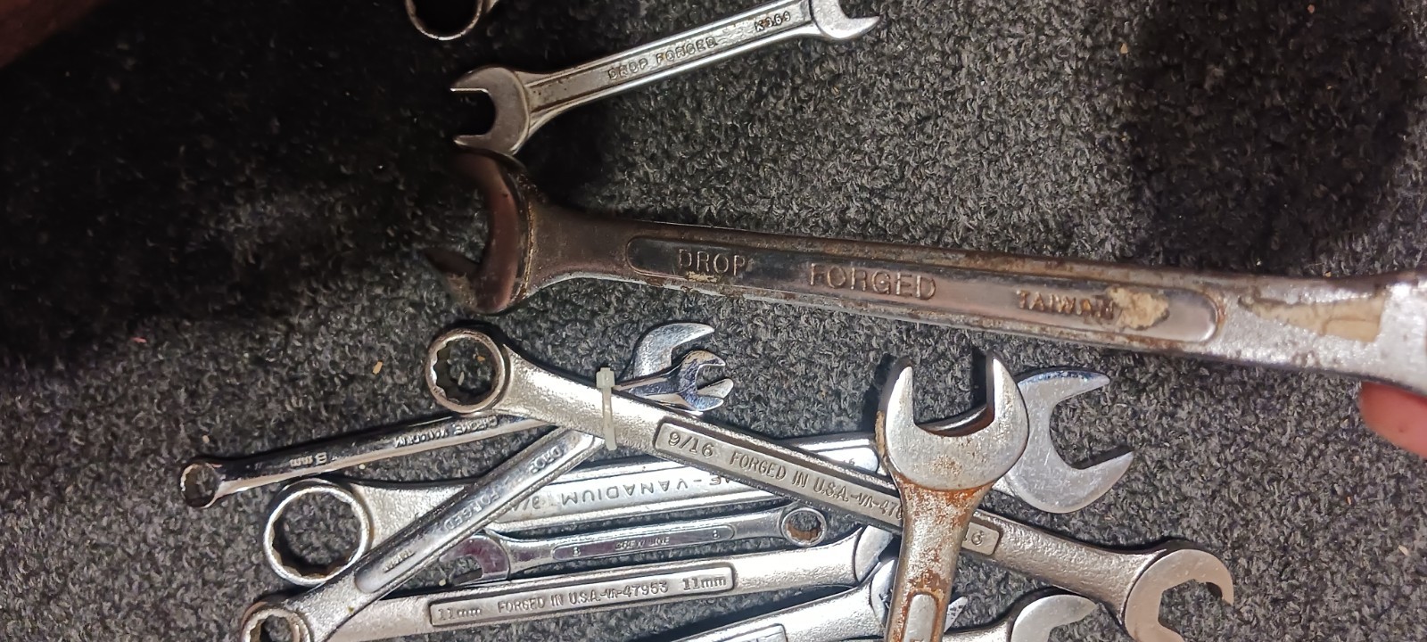 craftsman And Forged combination wrench lot usa Mixed Size (15) Pieces