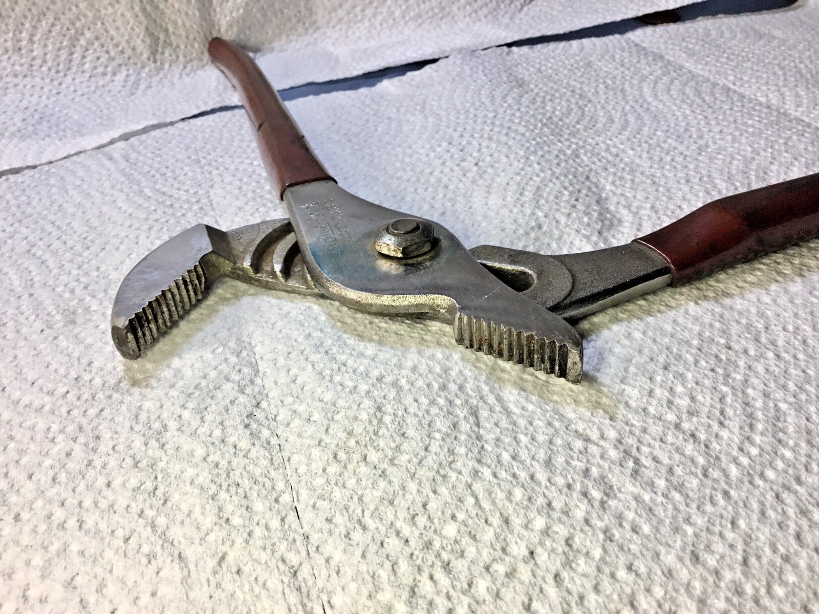 Blue Point Tools HL112P 12” Slip Joint Pliers Red Handle USA Vintage