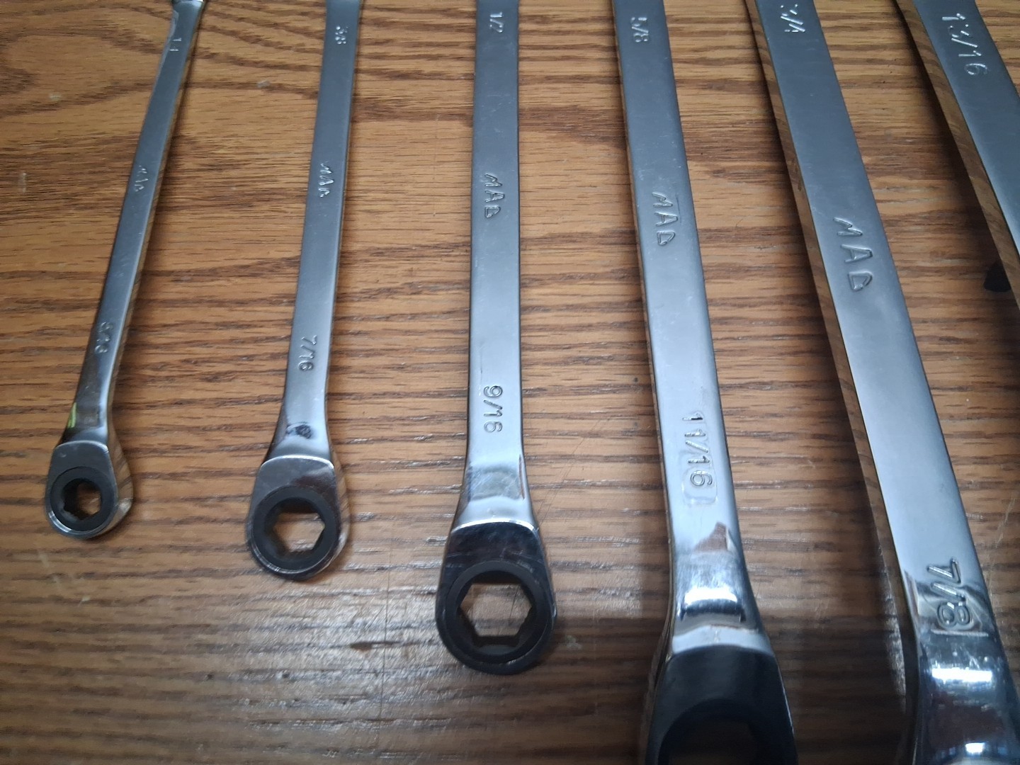 Set Of 6 Mac Reversible Offset Racheting Wrenches 1/4″-15/16″