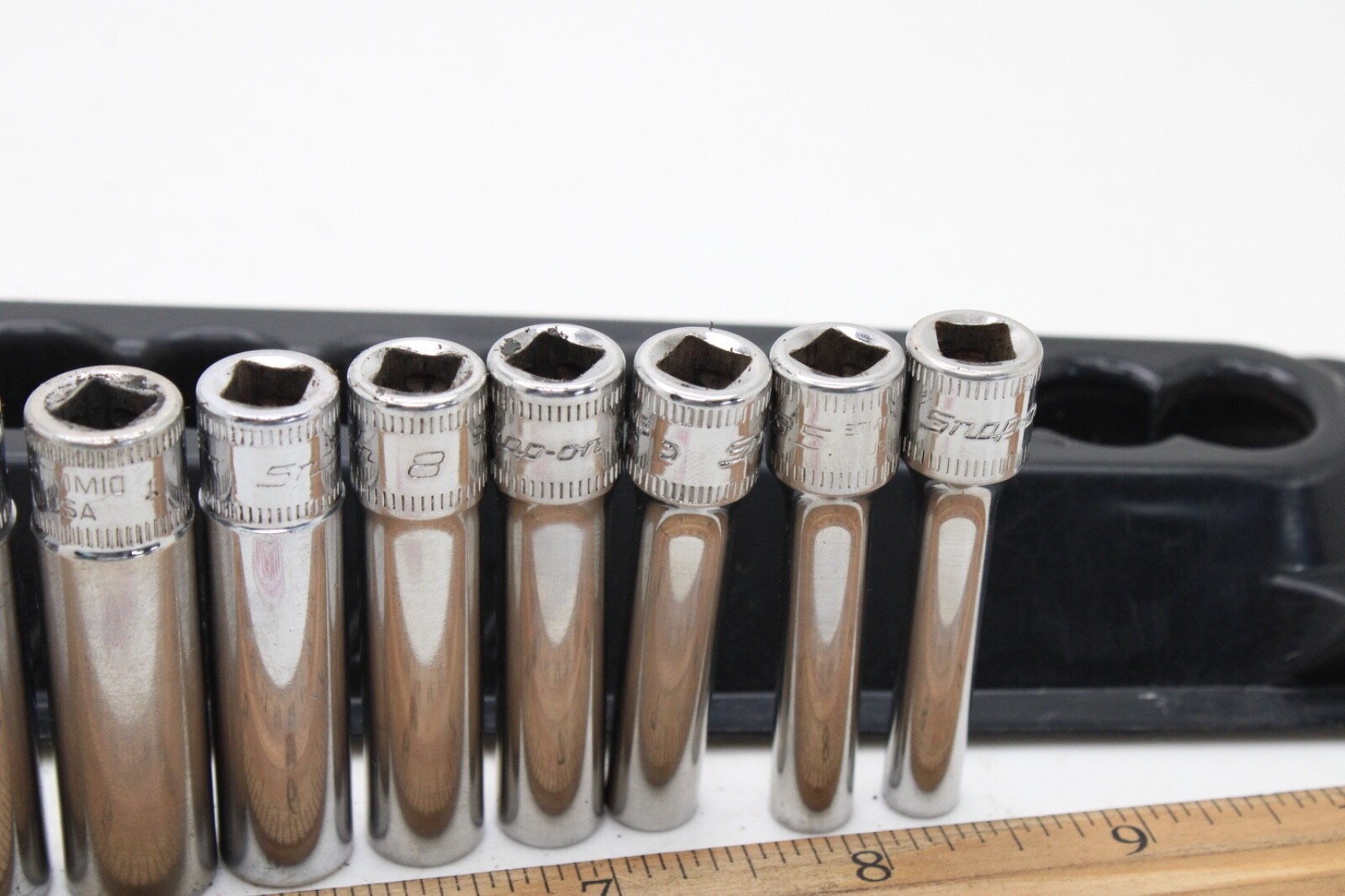 Snap-on 112STMMY 5-15mm 1/4″ Drive 12 Piece 6 Point Metric Deep Socket Set USA