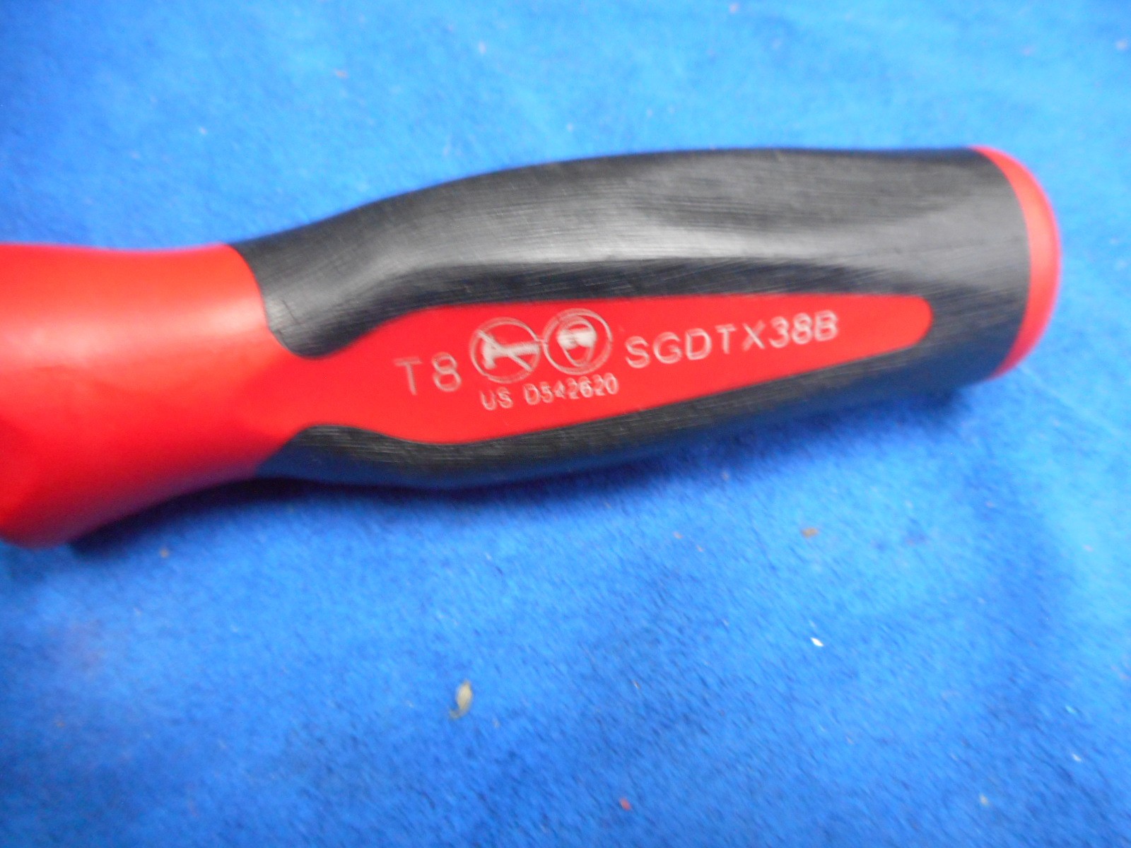 Snapon SGDTX38B T8 Torx Instinct Soft Grip Standard Screwdriver Red USA NEW