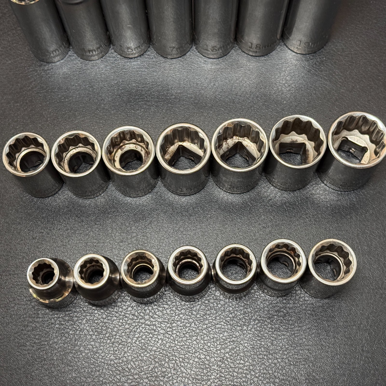 Craftsman S-AC 1/2 Drive Metric & SAE Socket Set STD Deep w/ Ratchet 44809 —40pc