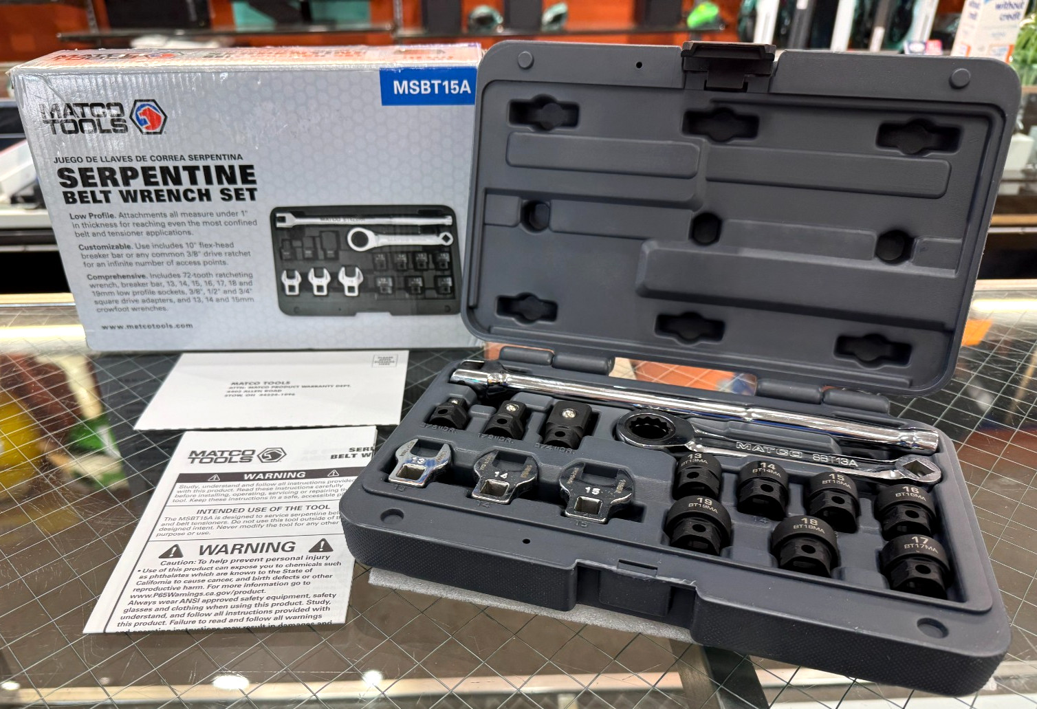 Matco Tools Serpentine Belt Wrench Set Model #MSBT15A