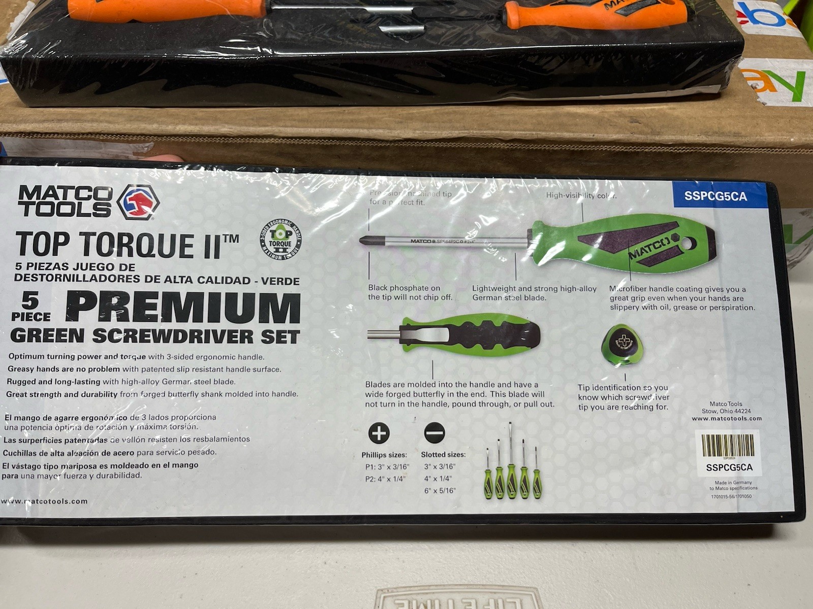 Matco Tools Brand New Screwdriver Sets! Green & Orange Set!