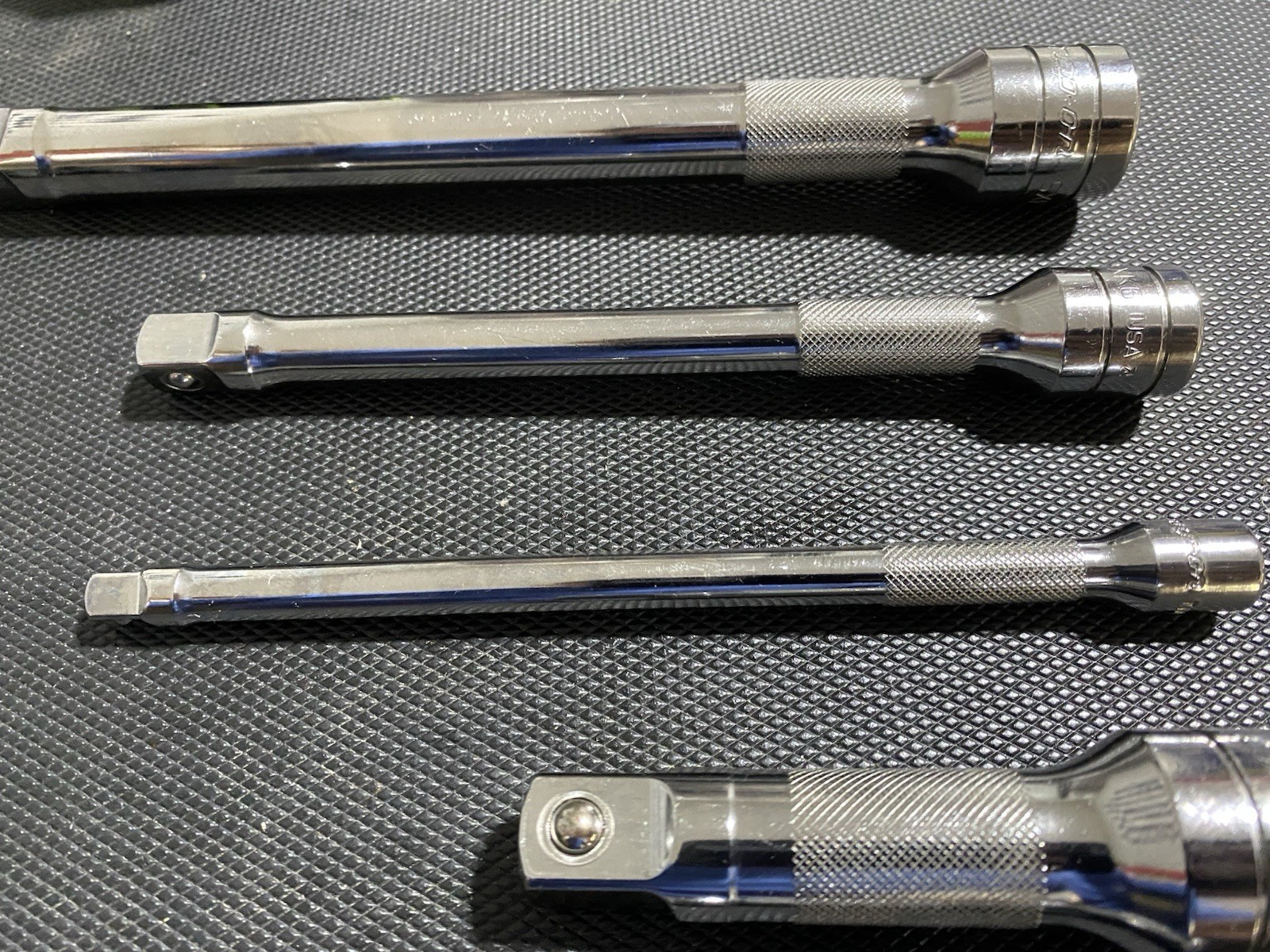 NEW Snap-On Tools 5 Piece 1/4 + 3/8 + 1/2 Drive Extension Lot Set 3-8 inches