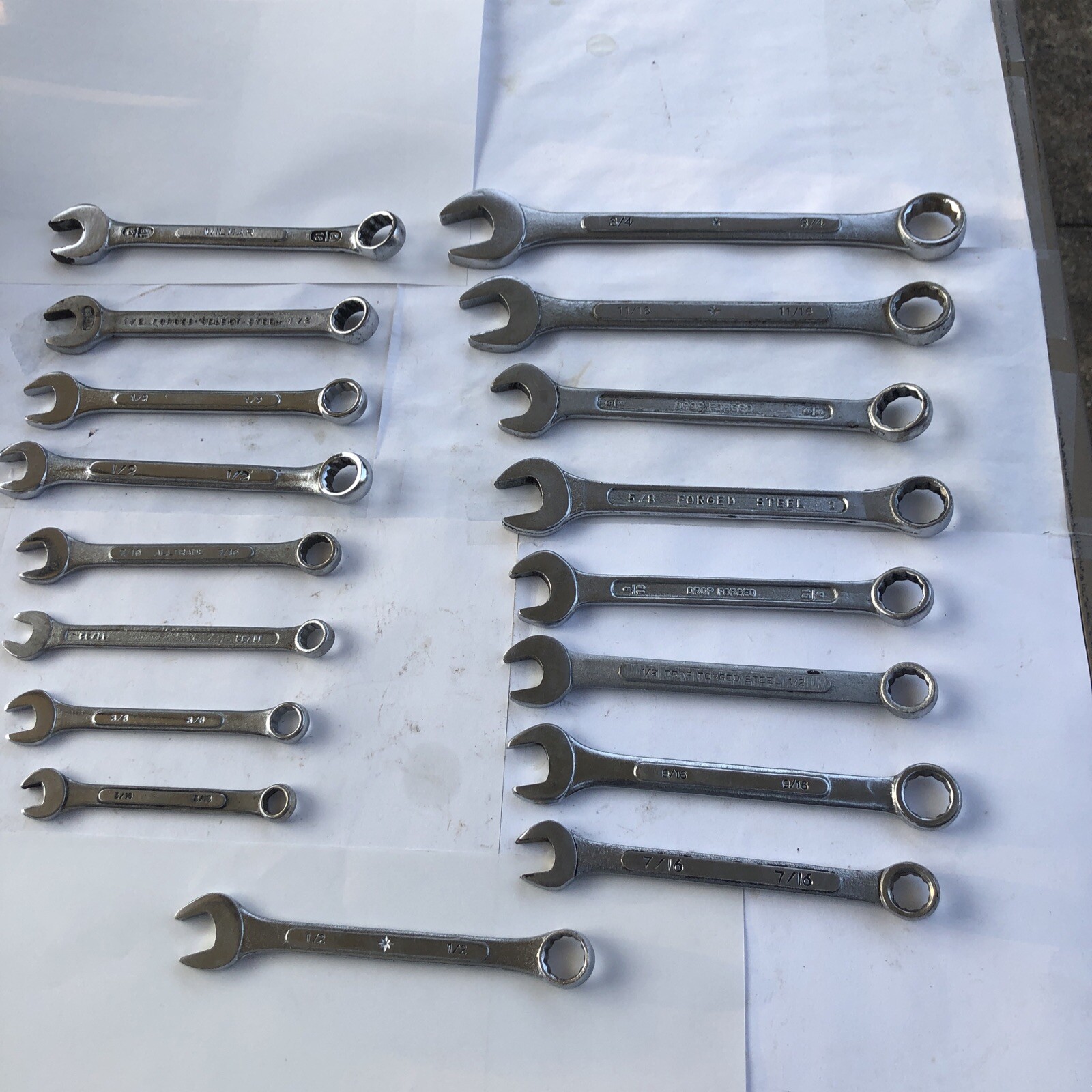 17 Piece Assorted Combination Wrench Set – 12 Point Drive Super Nice