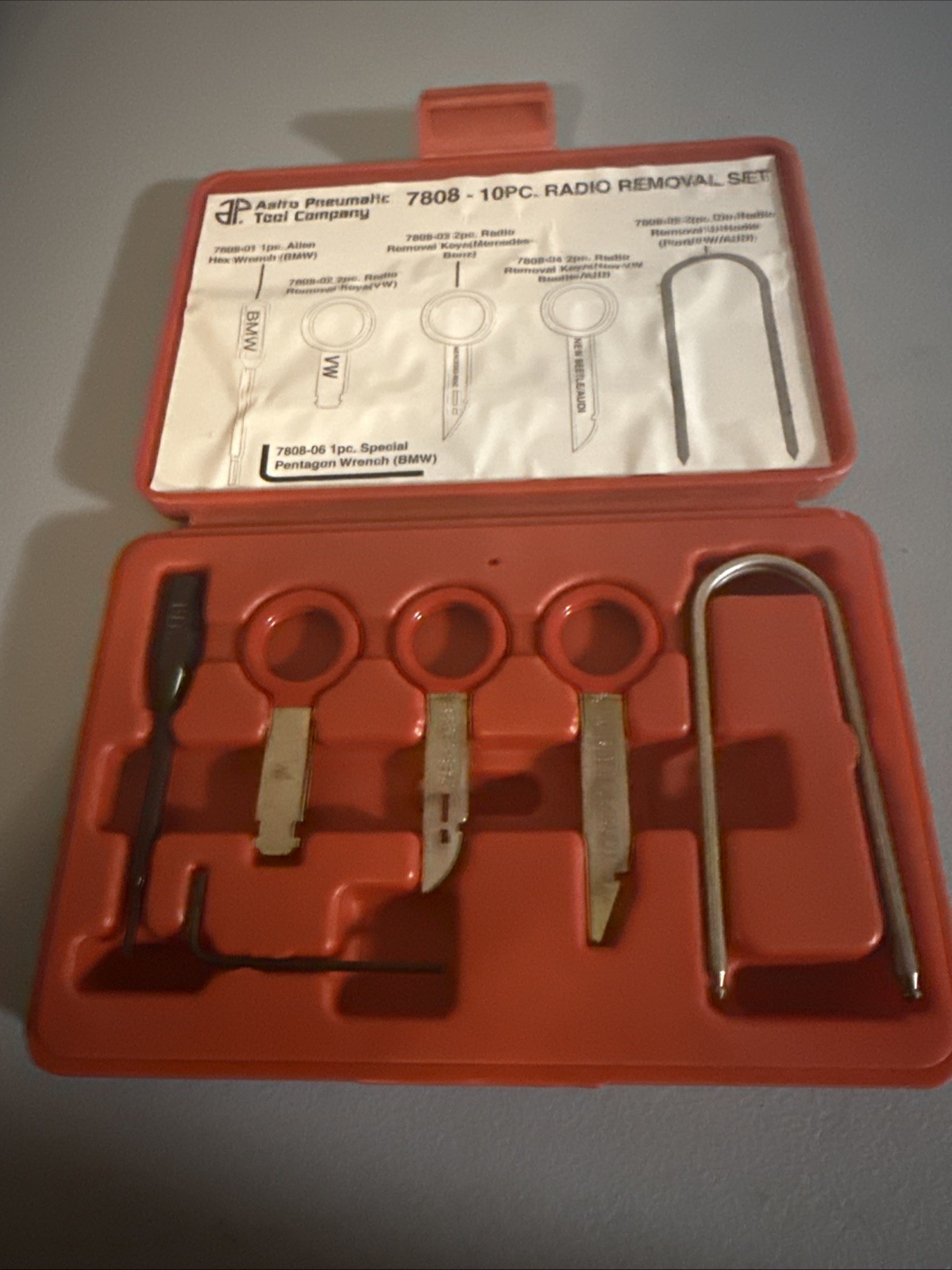 Astro Pneumatic 7808 10-Piece Radio Removal Set
