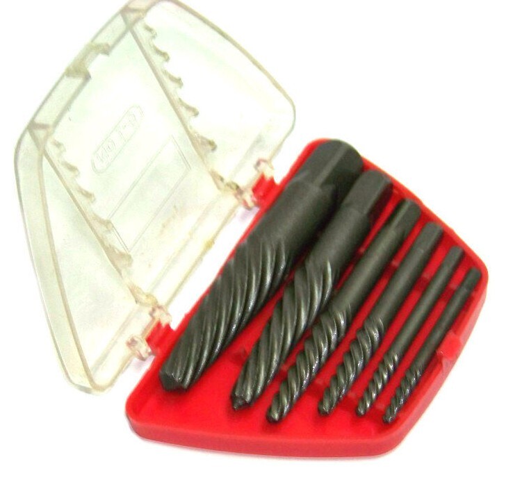 5 pc Screw Extractor Easy Out Broken Screw Remover EZ Easy Out Stud Remover Left