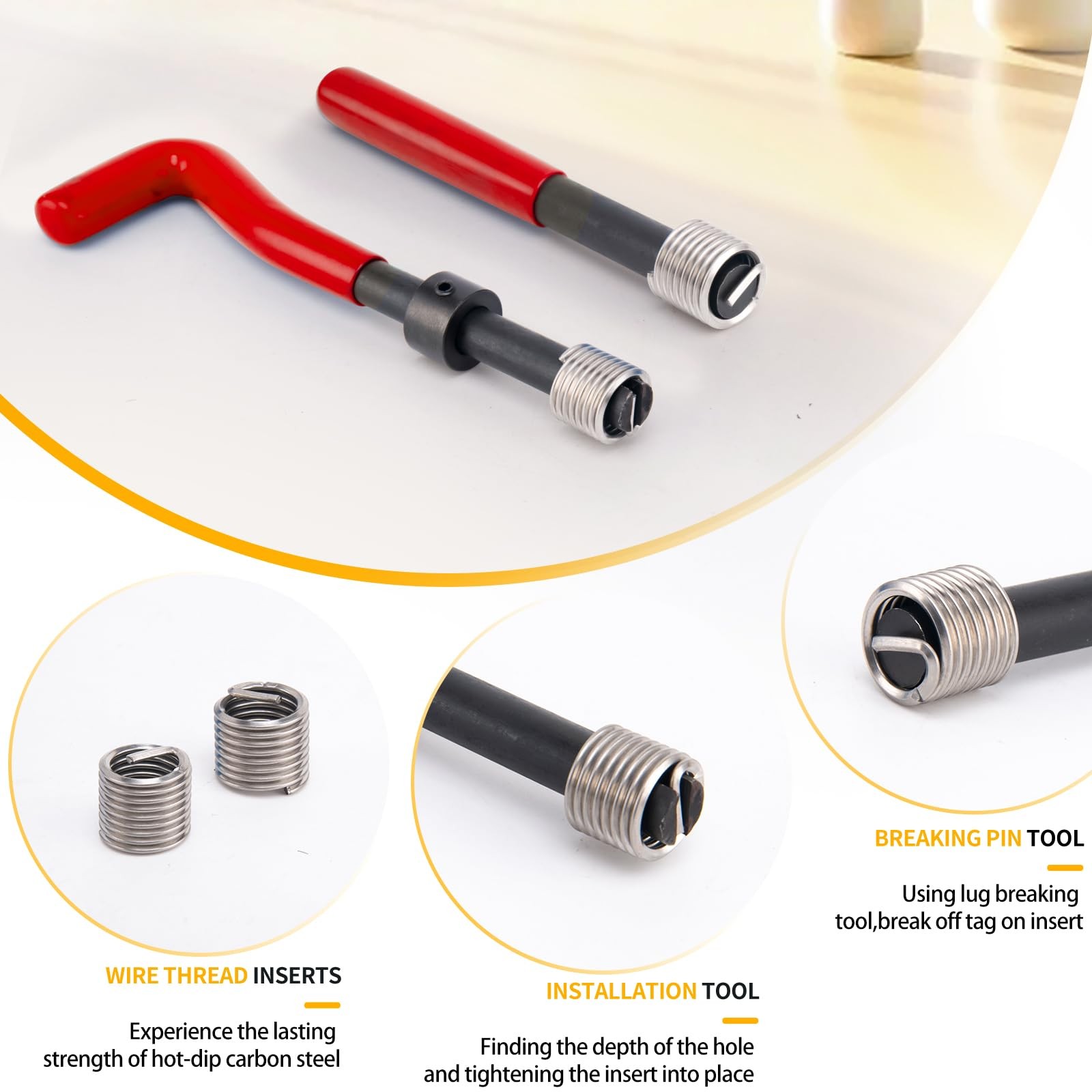 Thread Repair Kit, HSS Drill Helicoil Kit (Metric, M10 x 1.0