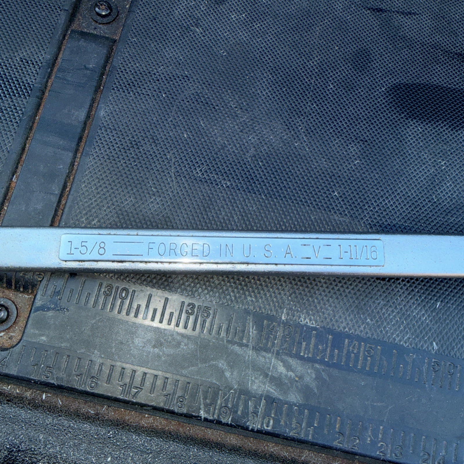 Rare Sears Craftsman USA Nos 1-5/8” X 1-11/16” Double Box End Wrench Pointy A