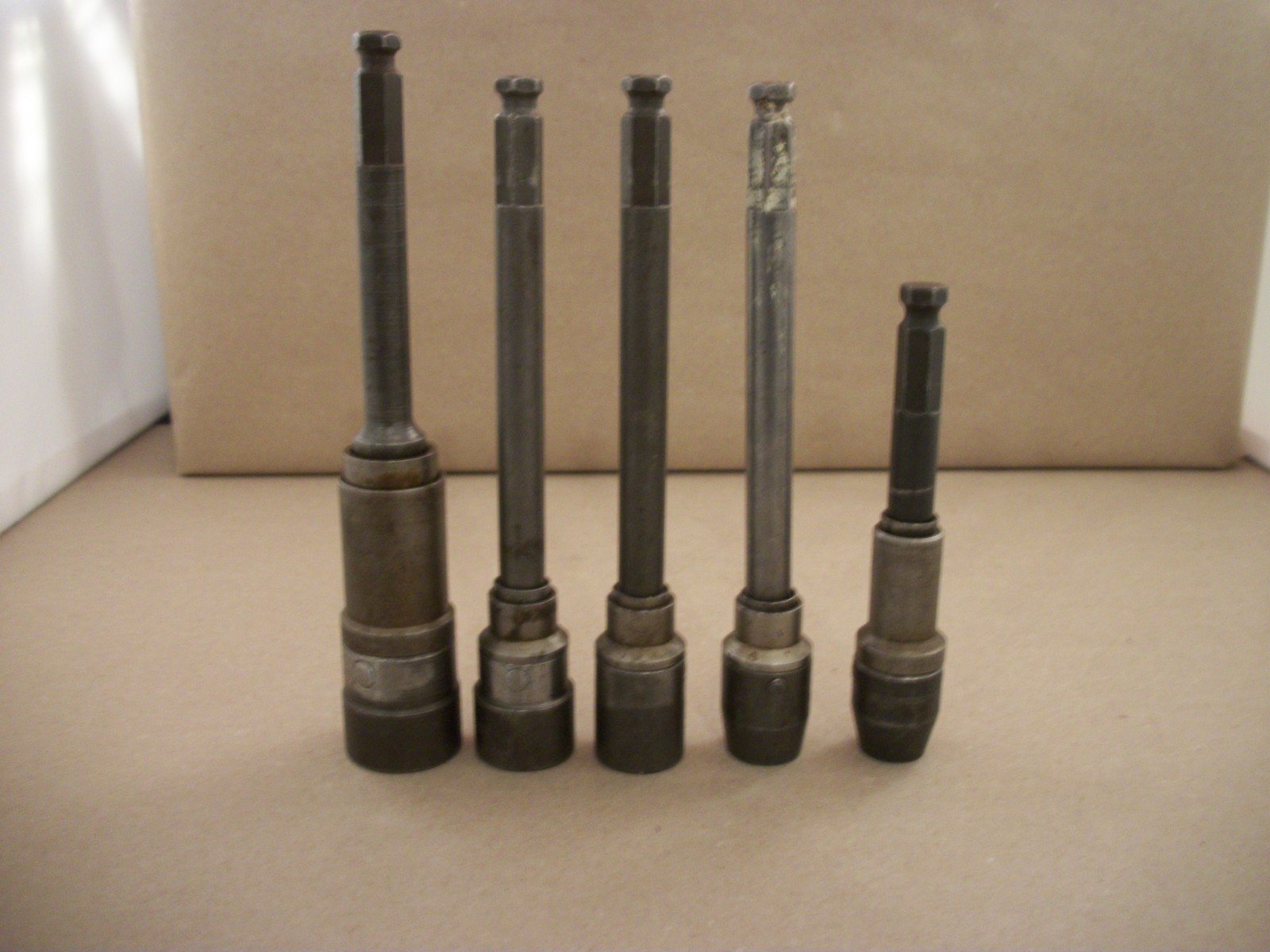 Lot of 4 Apex Hex End Power Drive Swivel Socket Extensions + One Other