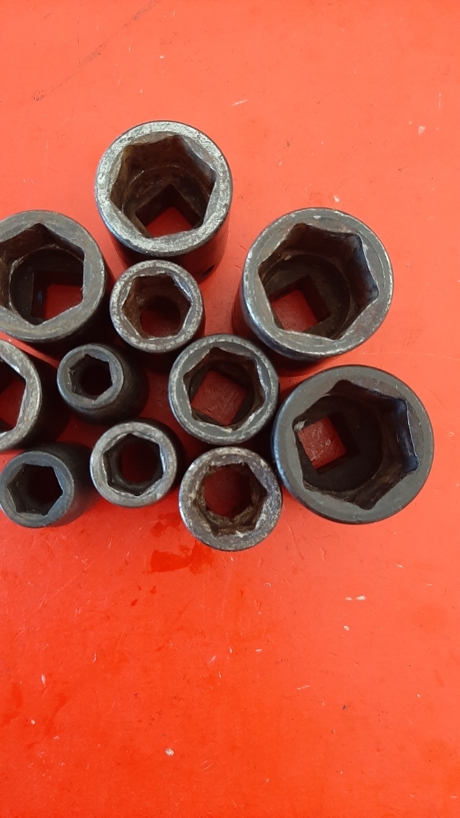 Snap-On 1/2″ Drive 11 pc 6 Point SAE Shallow Impact Socket Set Im120-320 3/8″-1″