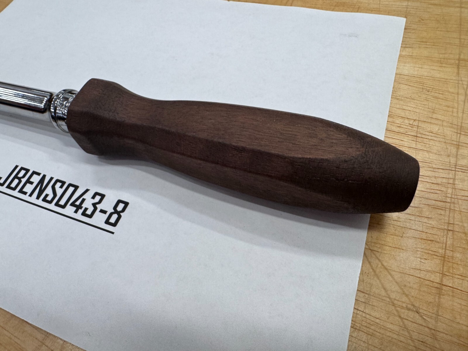 Snap-on Tools NEW ULTRA RARE WOOD 1/2″ Drive Wood Grip Fixed Head Ratchet SH80A