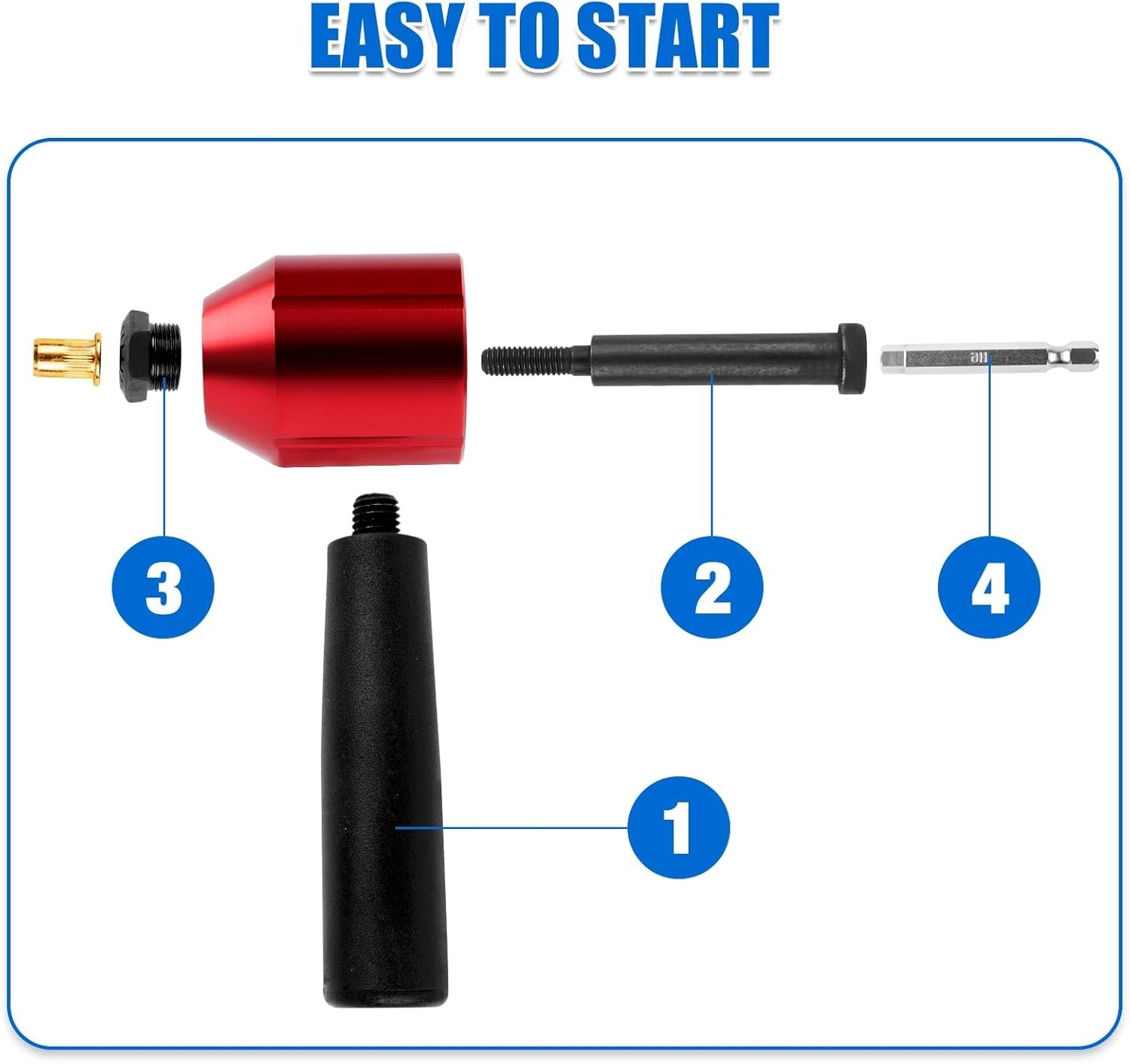 YUZES Rivet Nut Tool Adapter for Cordless Drill Electric- Newly Labor-Saving…